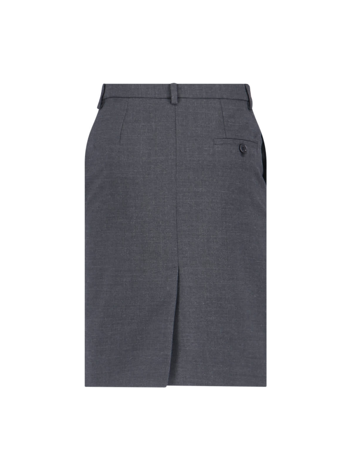 Shop Aspesi Mini Sheath Skirt In Gray