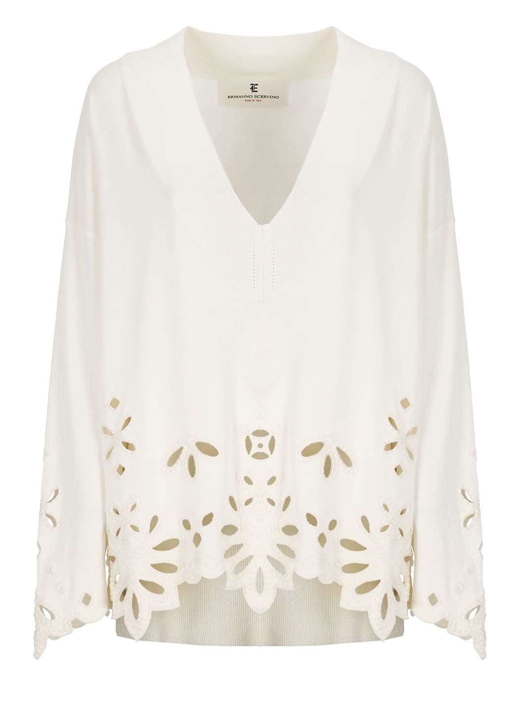 Viscose Sweater With Embroideries