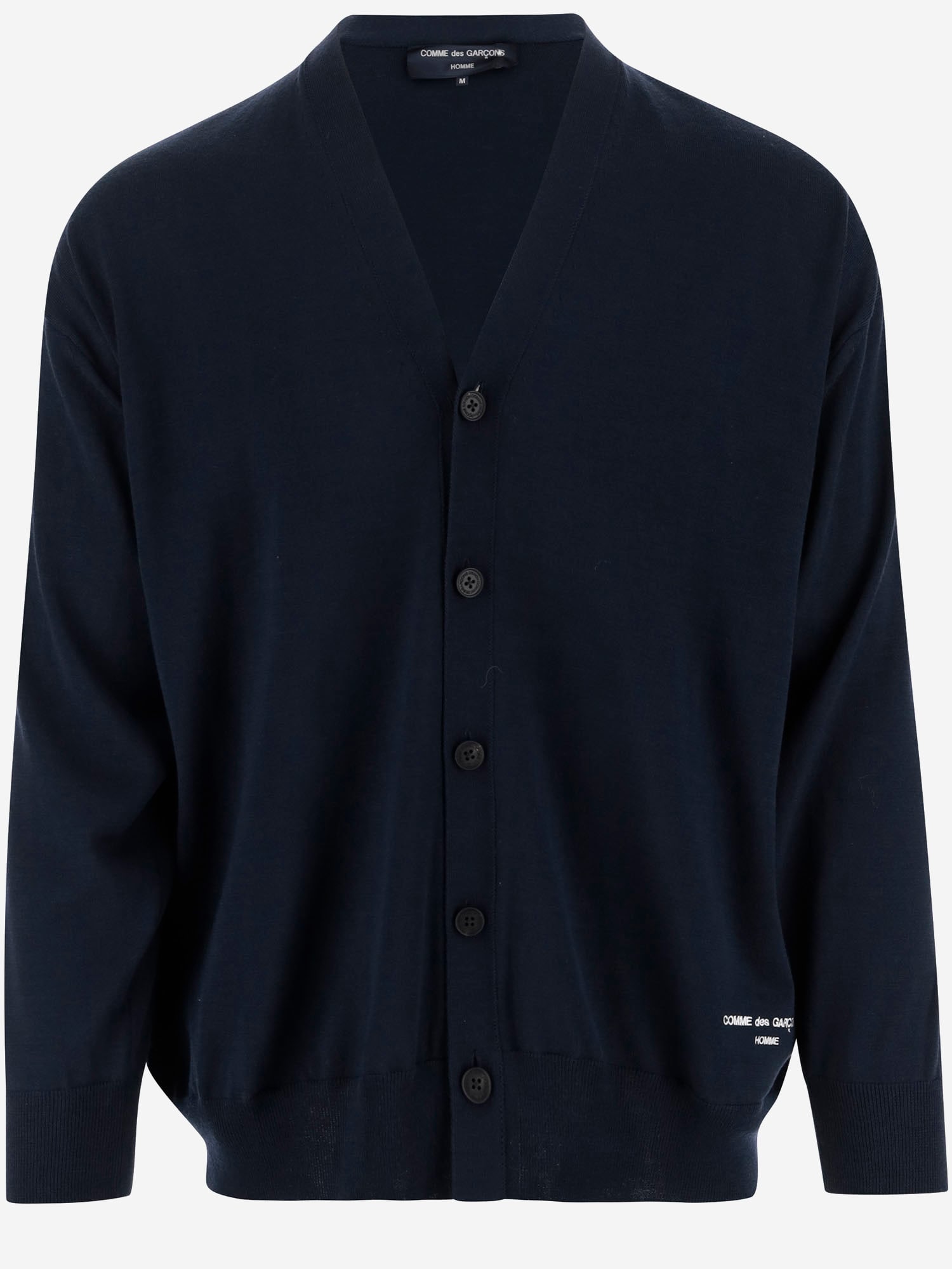 Comme des Garçons Wool Blend Cardigan With Logo