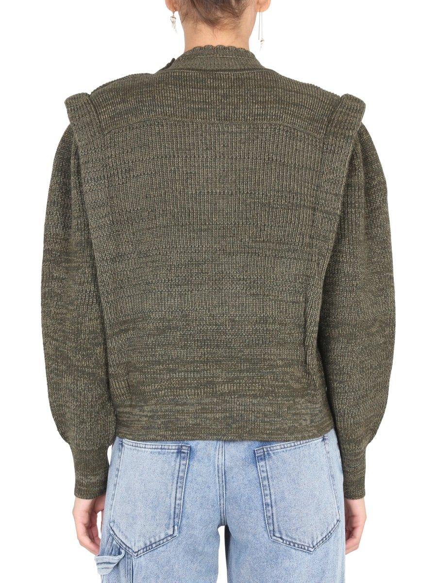 Shop Isabel Marant Étoile Meerya Crewneck Knitted Jumper In Brown