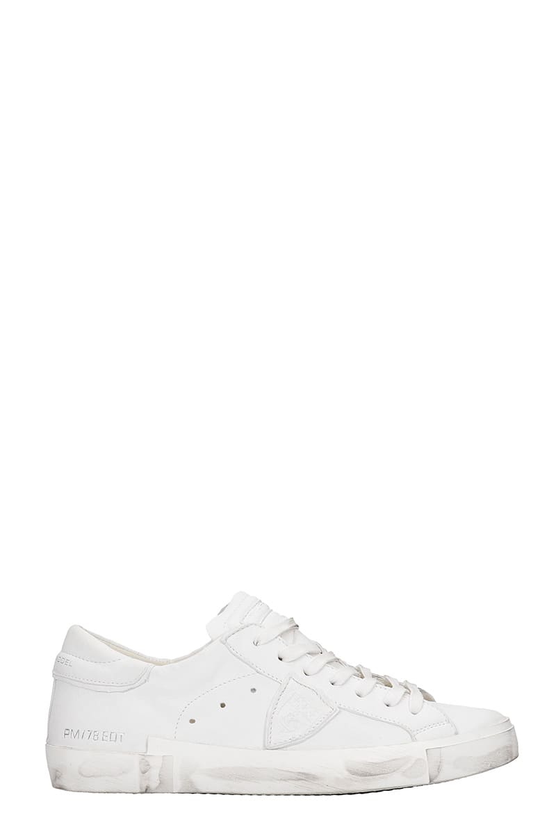 Prsx L Sneakers In White Leather Philippe Model