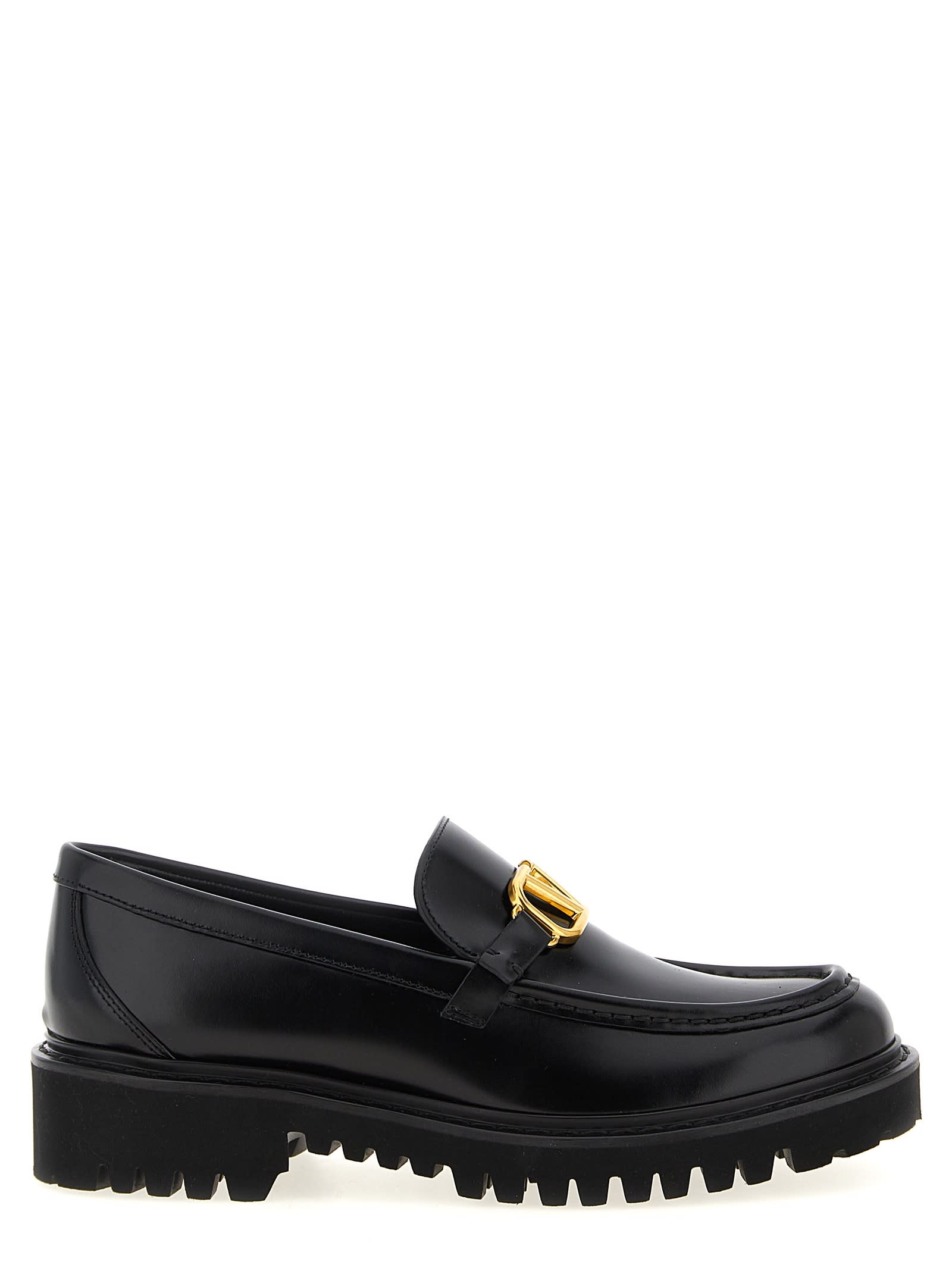 Valentino Garavani Vlogo Signature Loafers In Black