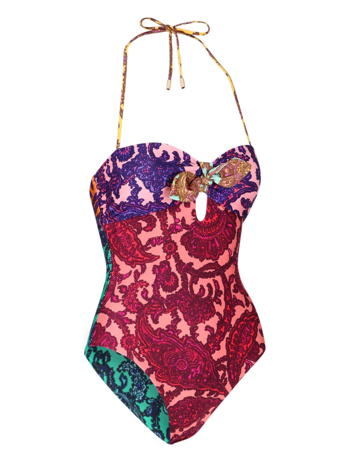 Zimmermann Tiggy Keyhole Tie One-piece Swimsuit In Multicolor | ModeSens