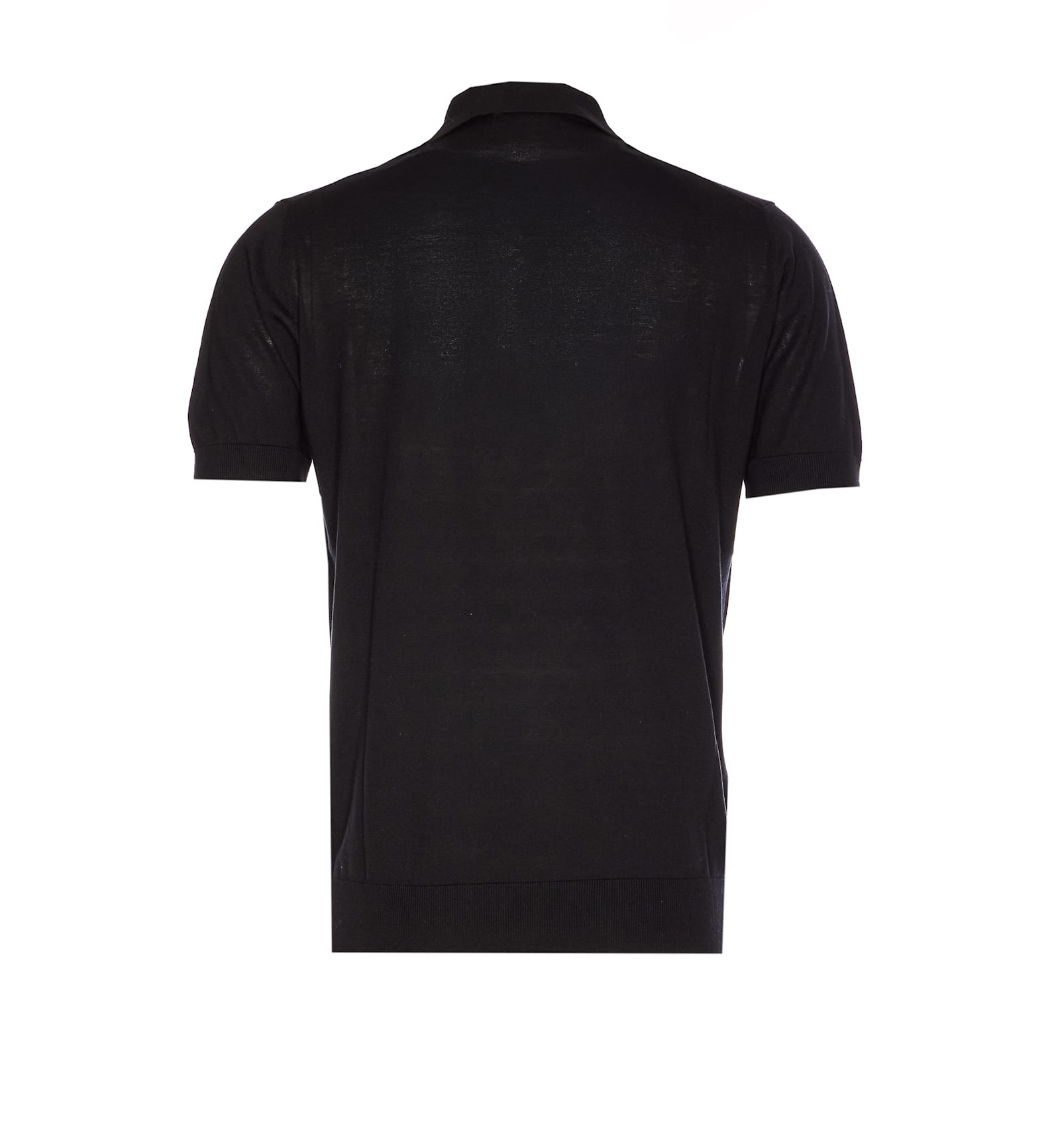 Shop Paolo Pecora Knit Polo In Black