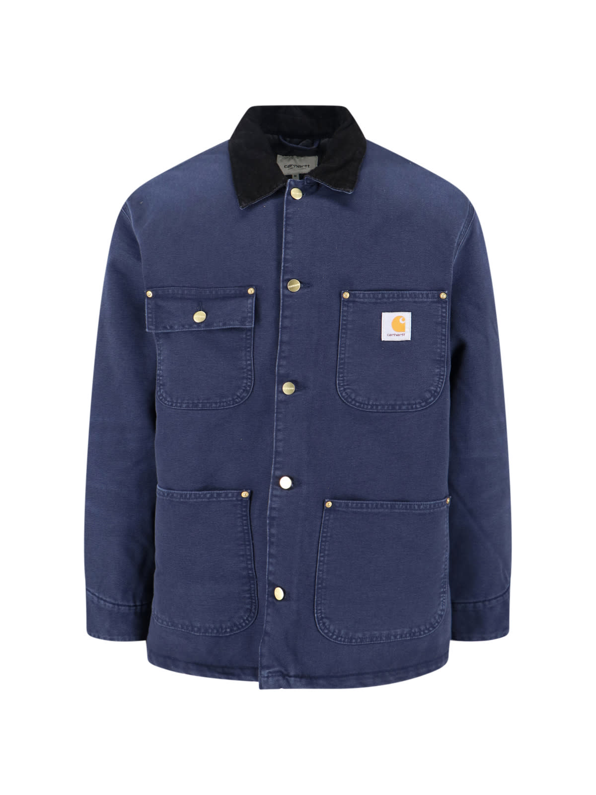 Carhartt Casual Jacket With Long Sleeves And Pockets In Blue