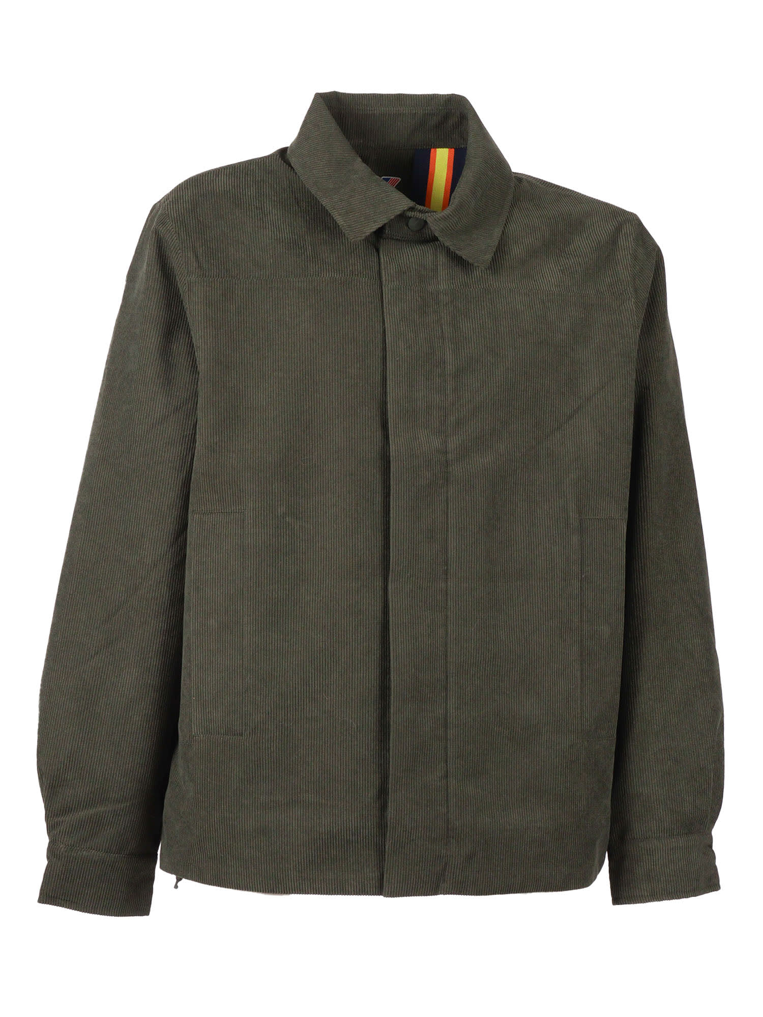 K-way Shary Overshirt In Corduroy In Green