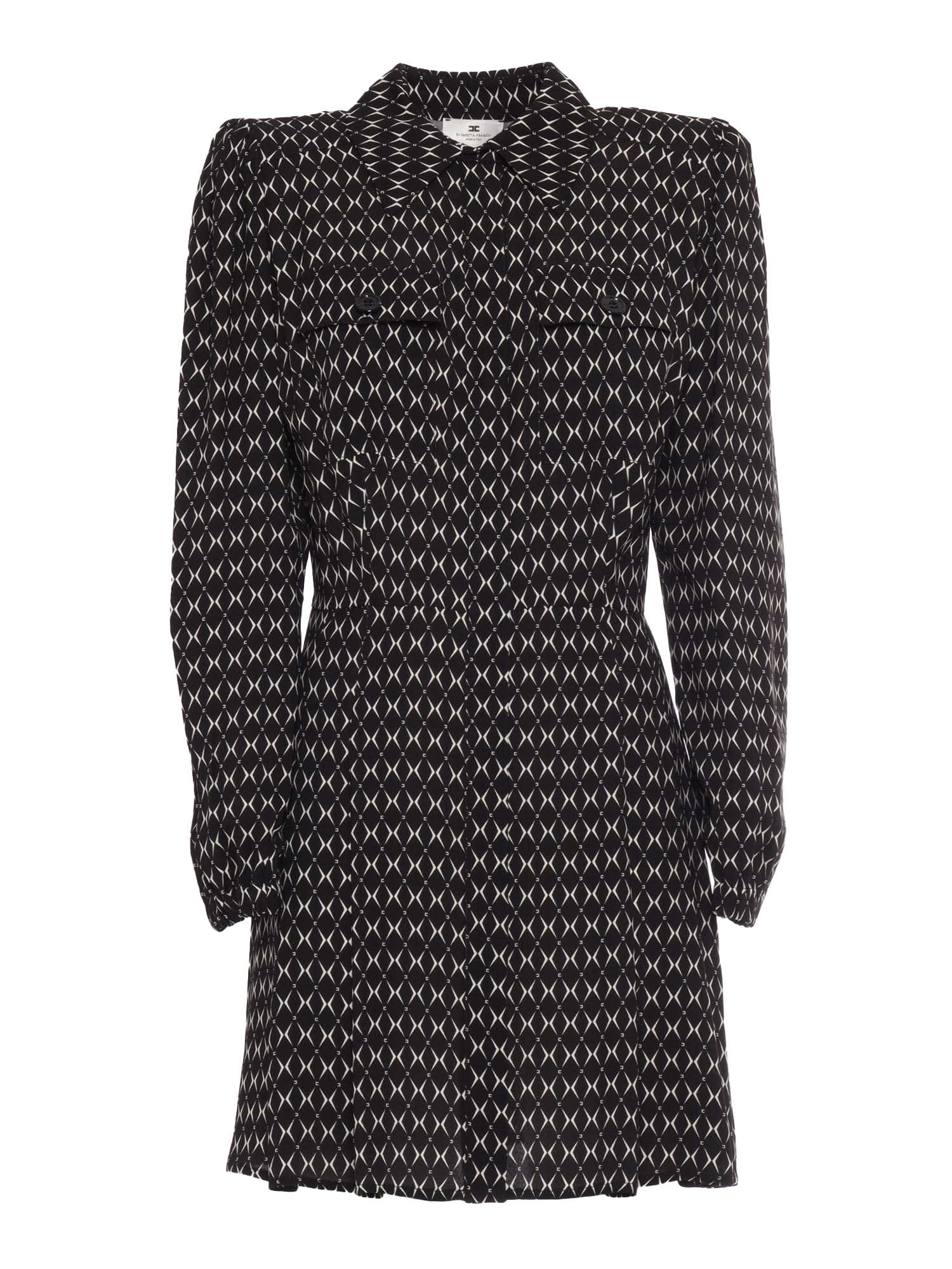 Shop Elisabetta Franchi Dress In Black