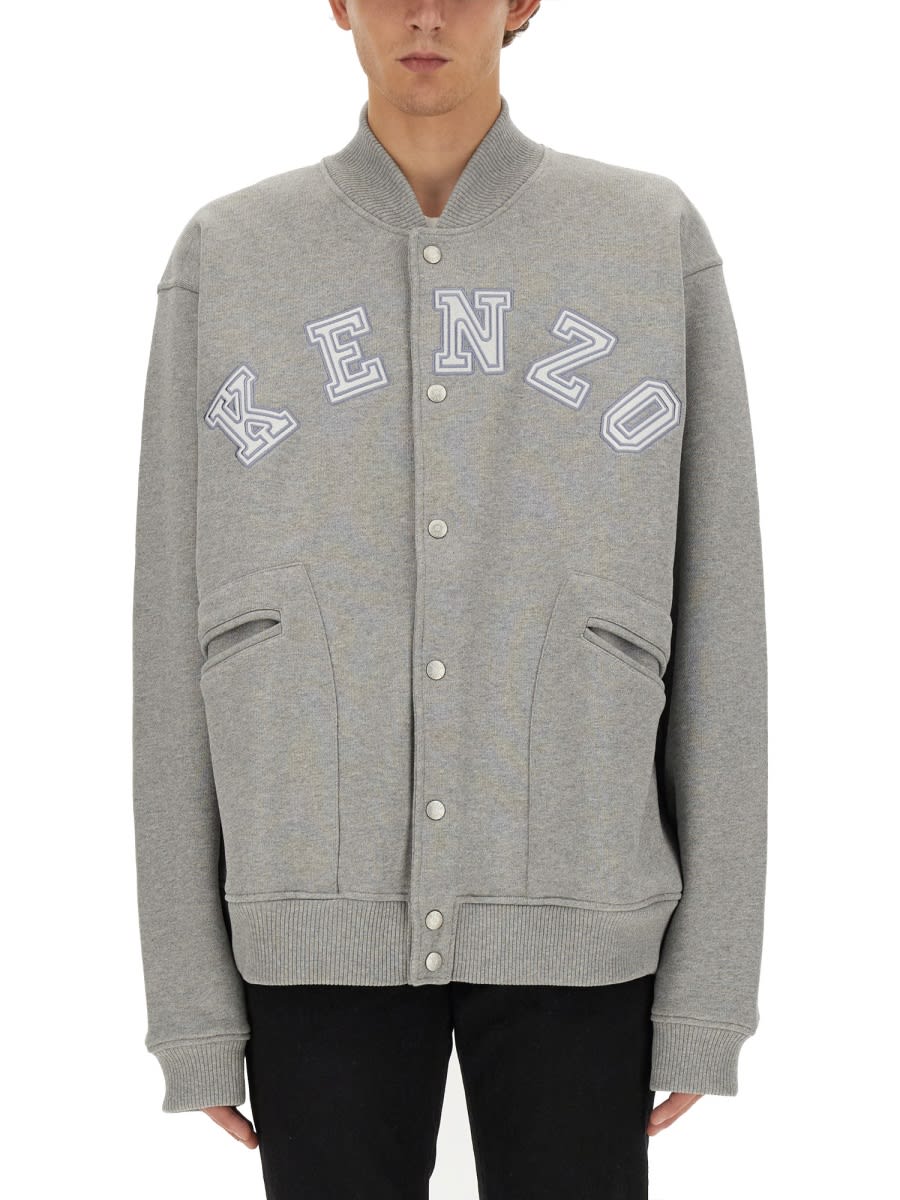 Shop Kenzo Bomber Academy. In Grey