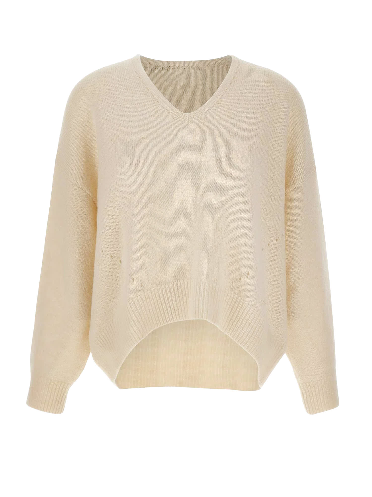 Hugo Boss Alpaca Blend Sweater In White