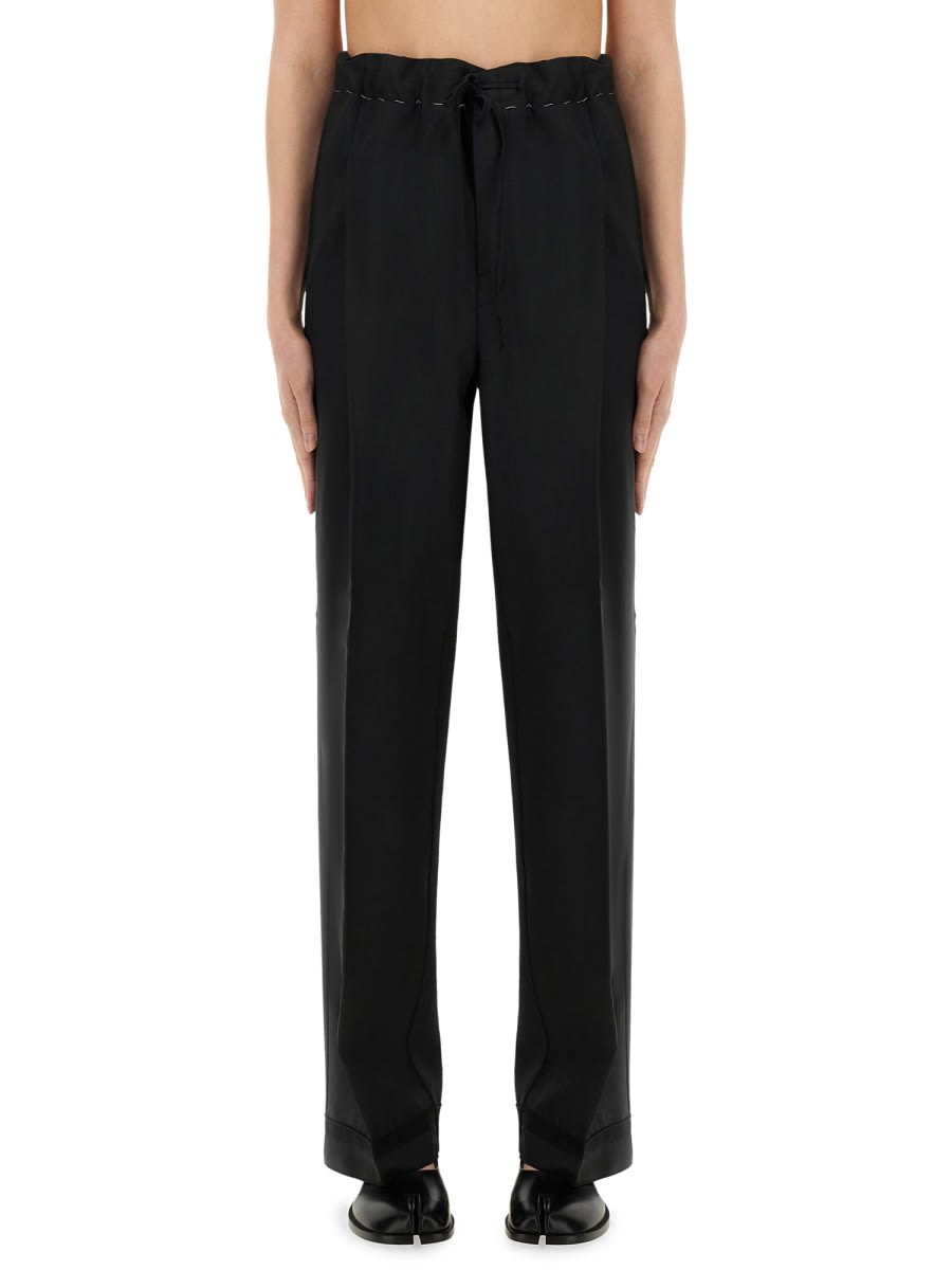 Shop Maison Margiela Wool And Mohair Pants