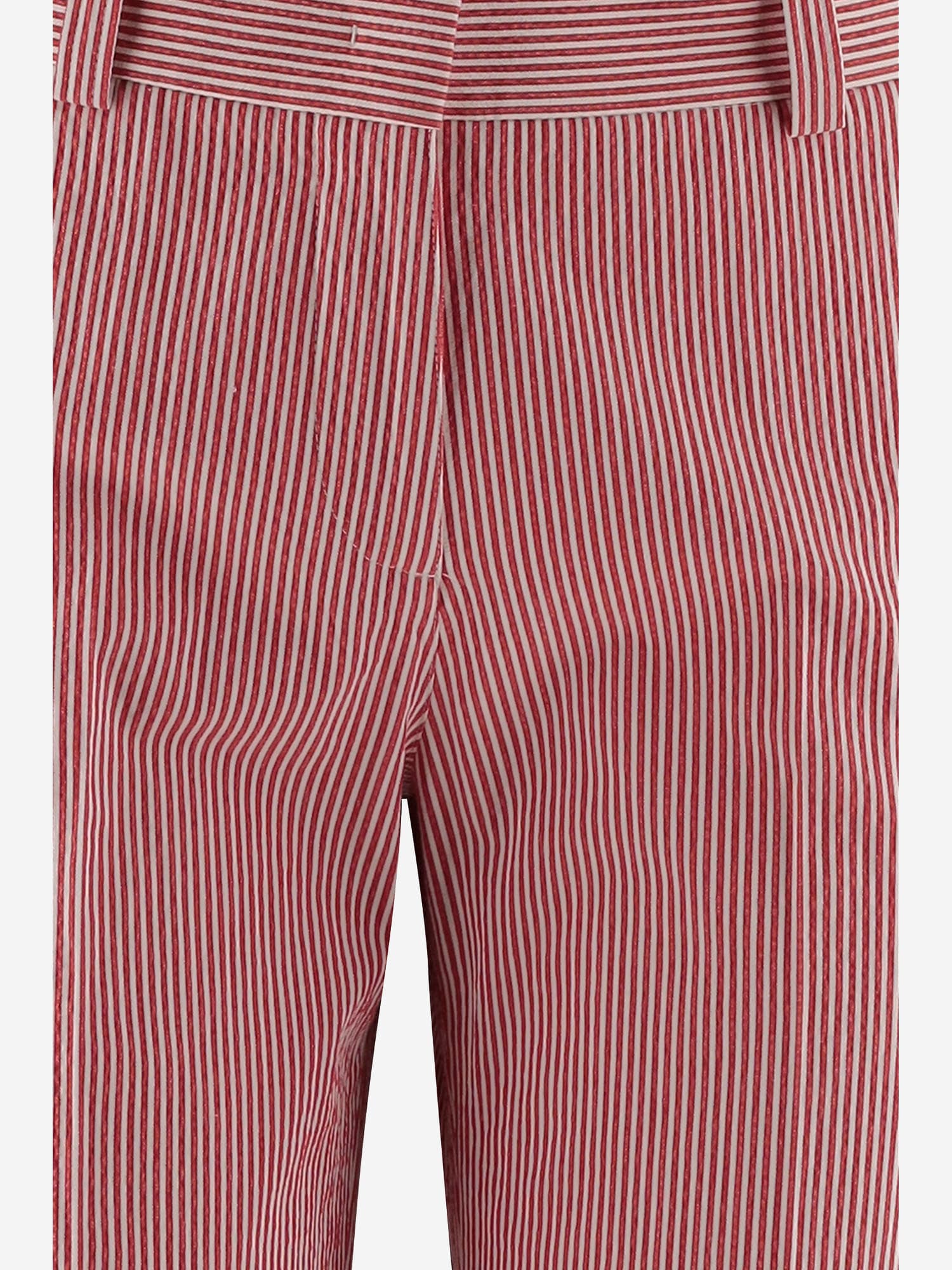 QL2 COTTON BLEND PANTS WITH STRIPED PATTERN