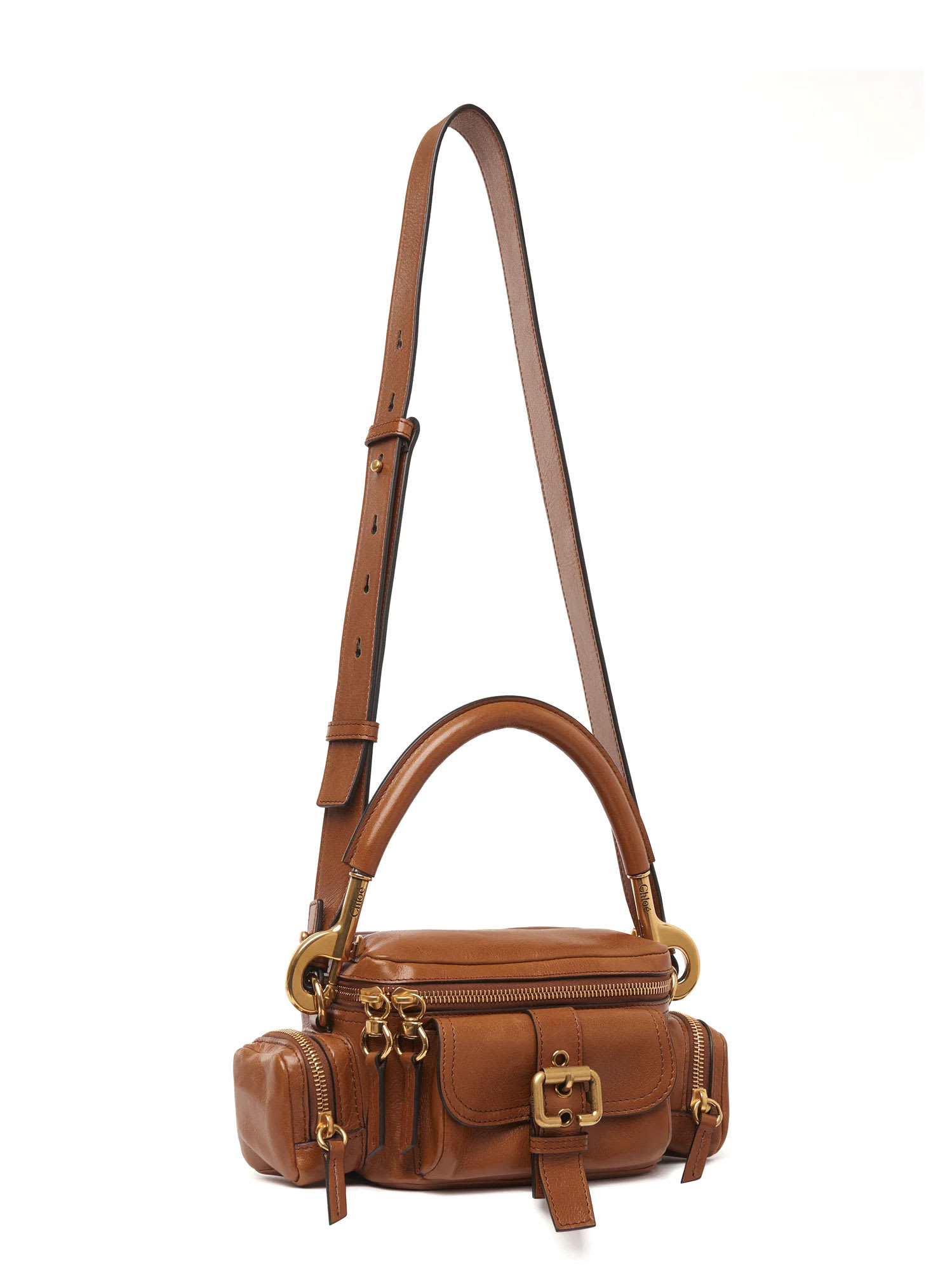 Chloé Chloè Small Leather Camera Bag In Brown