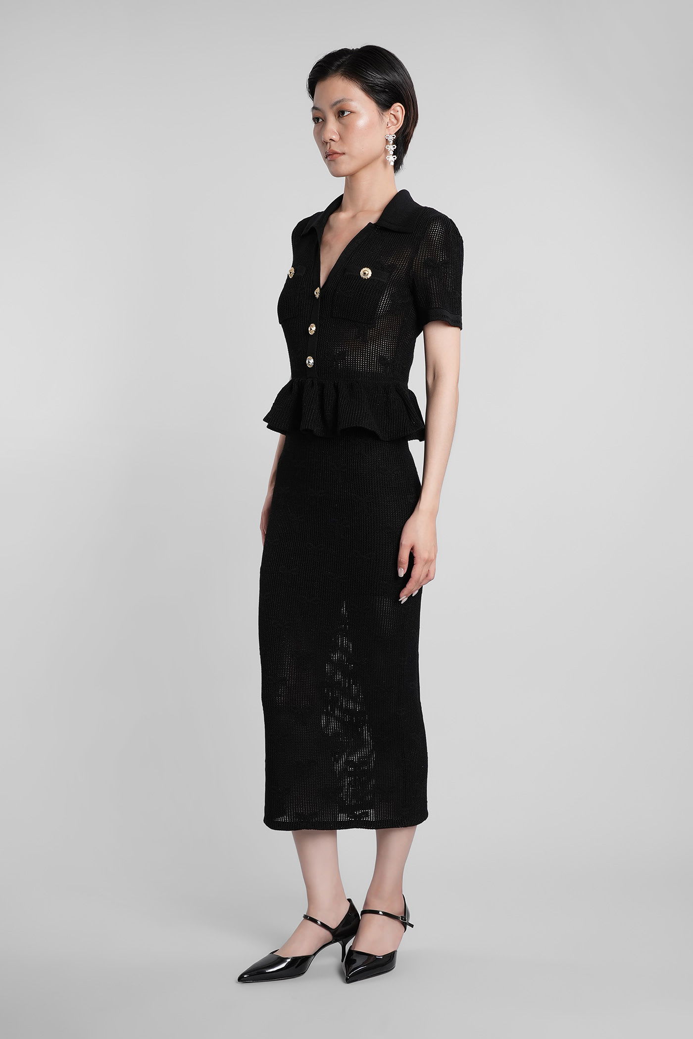 Self-portrait In Black Cotton In Black