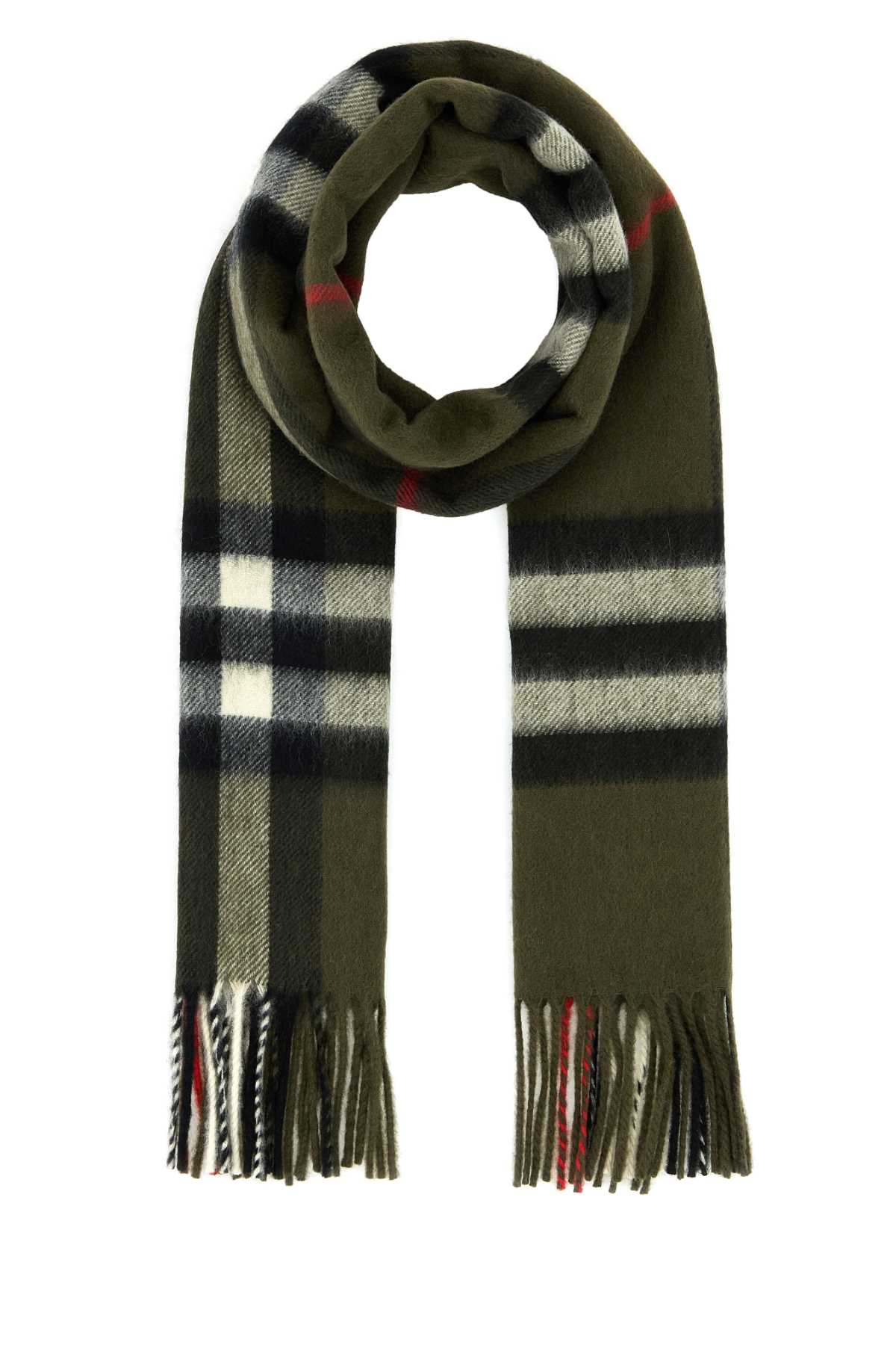 Shop Burberry Embroidered Cashmere Scarf In Loch