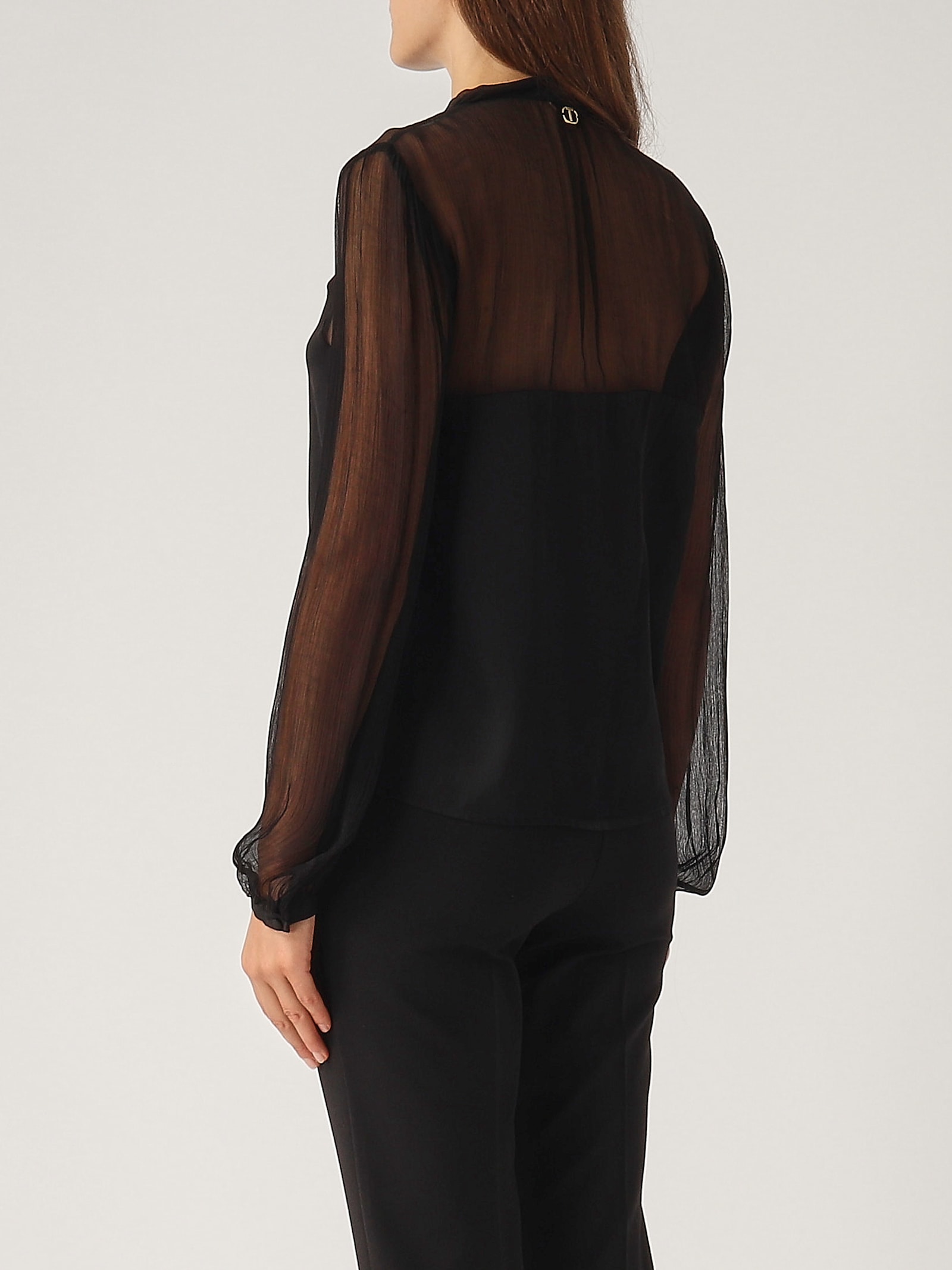 Shop Twinset Viscose Top-wear In Nero