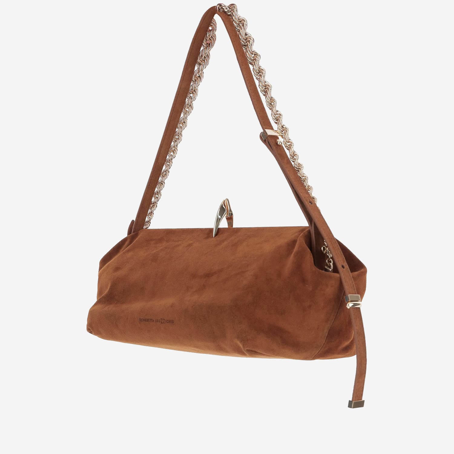 Benedetta Bruzziches Sofia La Petite Suede Shoulder Bag