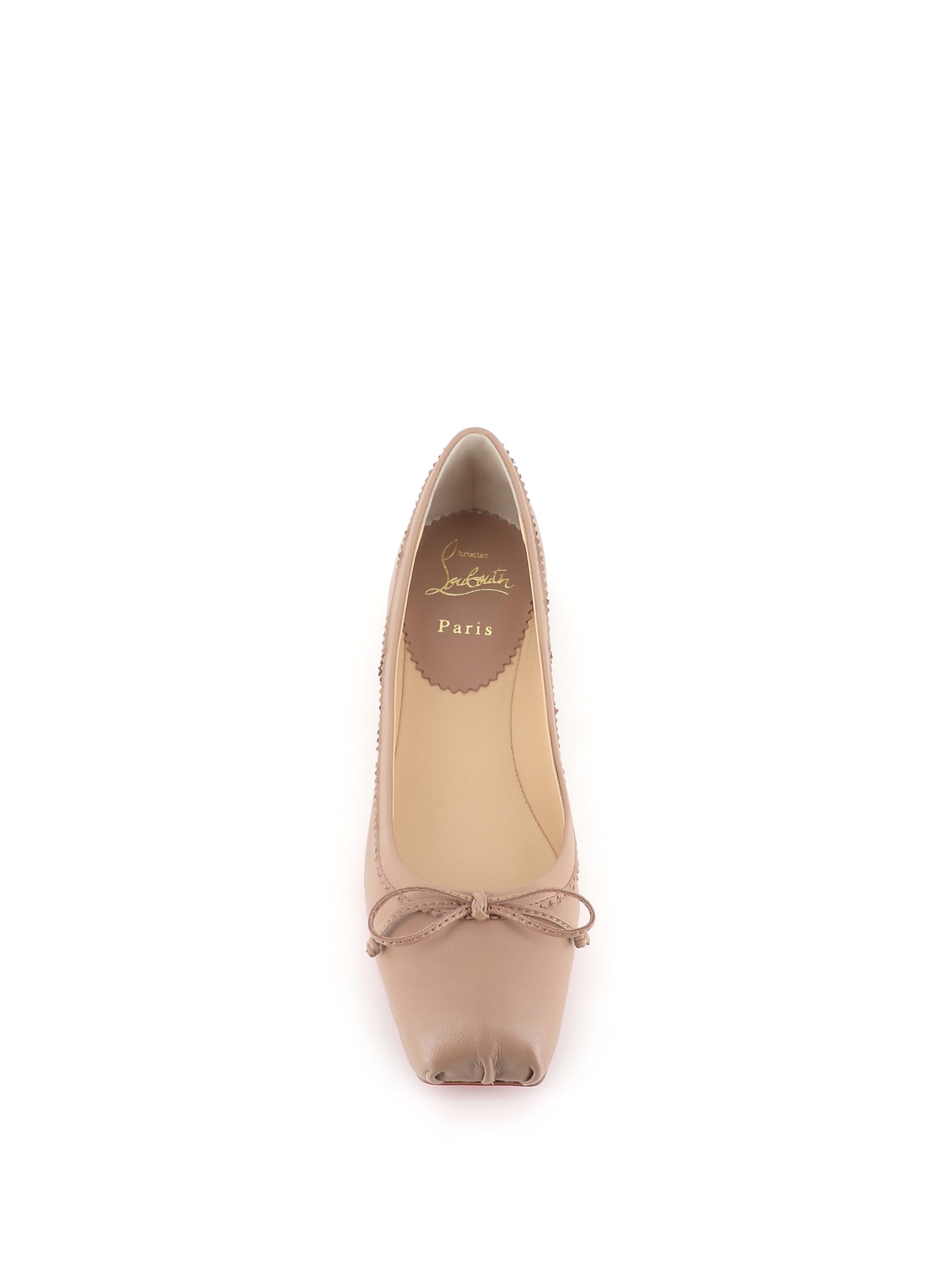 Shop Christian Louboutin Ballerina Mamadrague Flat In Nude