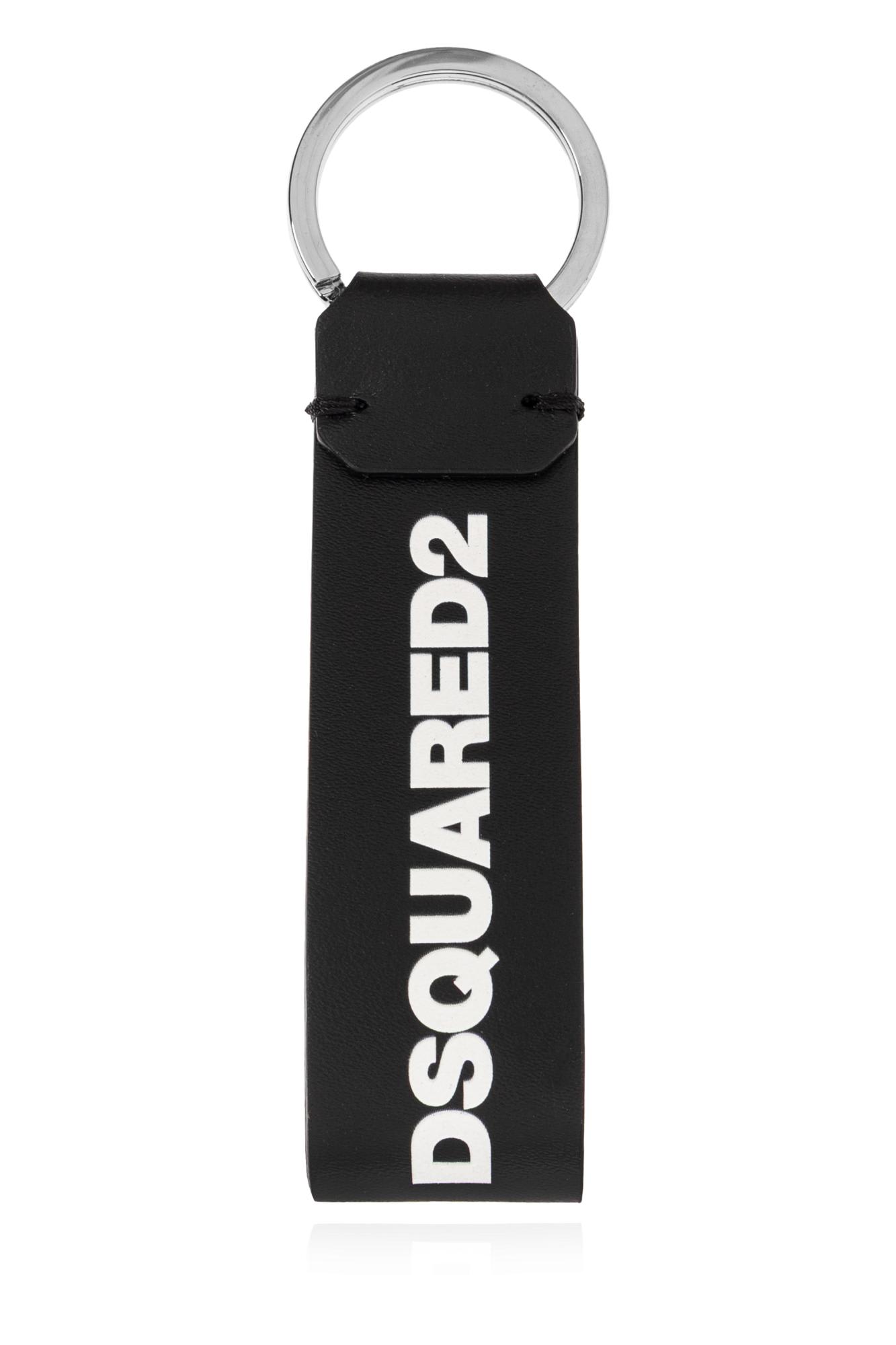 Dsquared2 Compact Design Keyring Attachment In Black