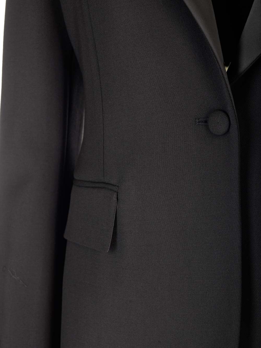 Shop P.a.r.o.s.h Black Wool Tuxedo Jacket