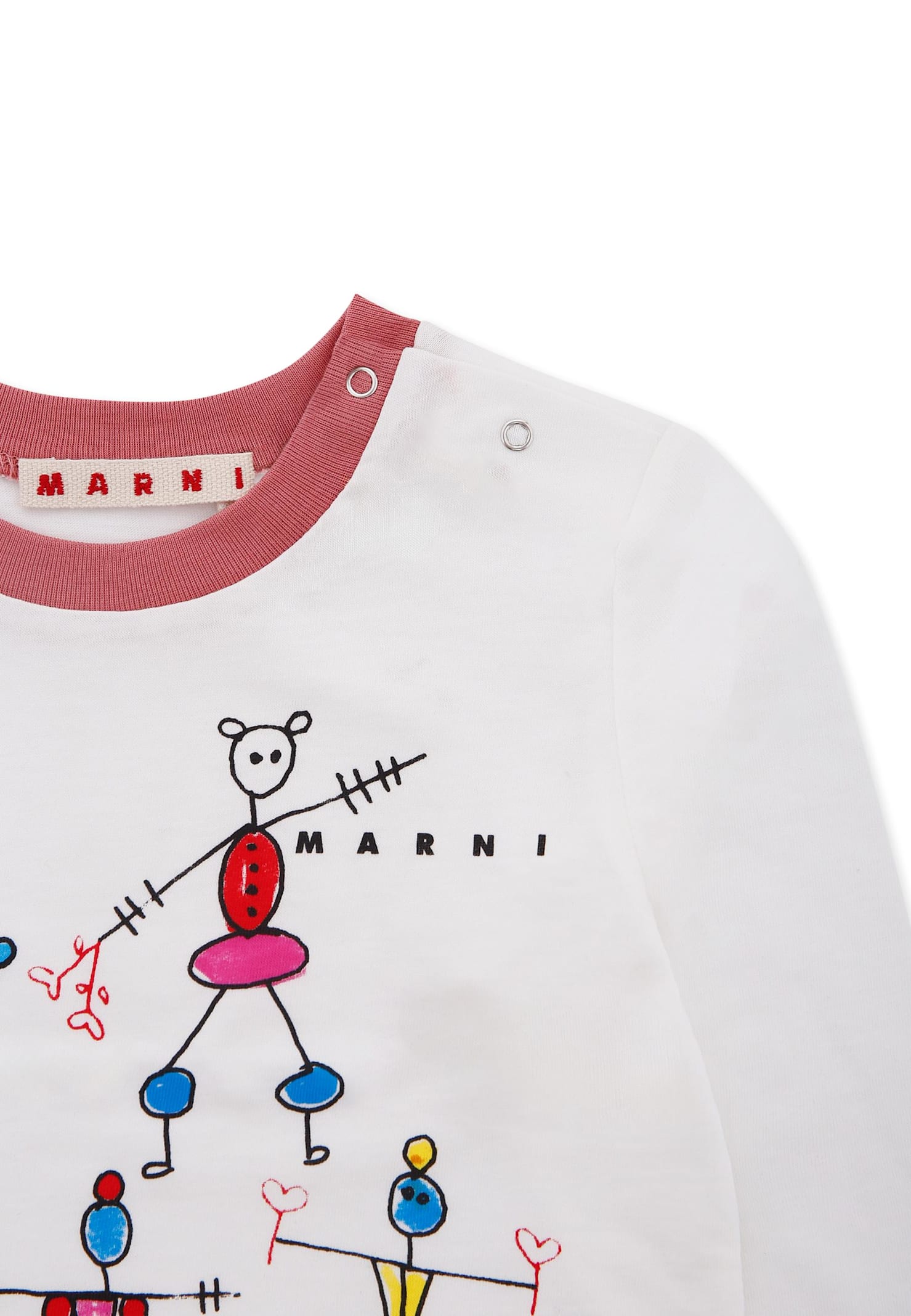 Marni White T-shirt For Babykids With Logo In White
