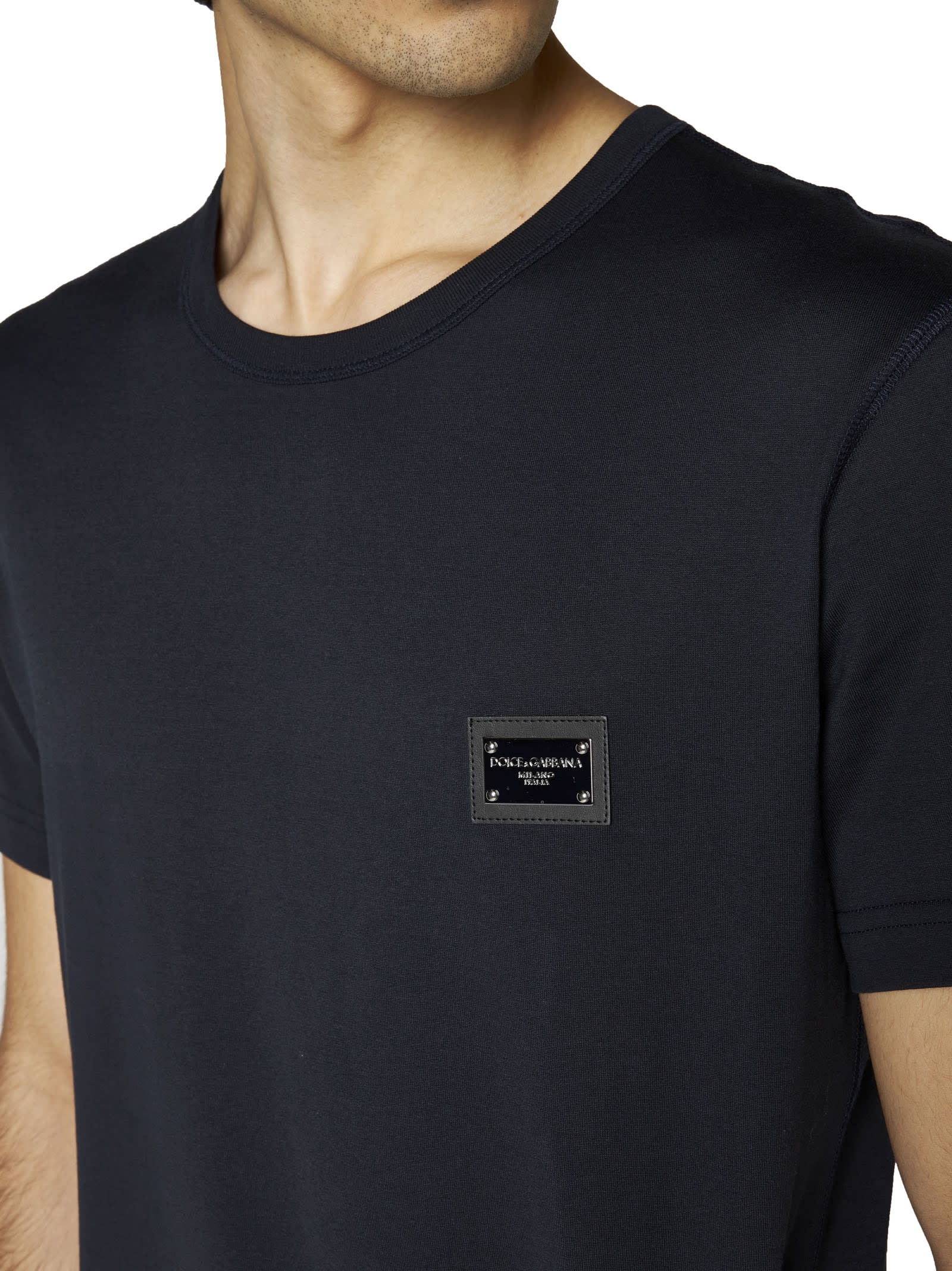 Shop Dolce & Gabbana T-shirt In Blu Scurissimo 1