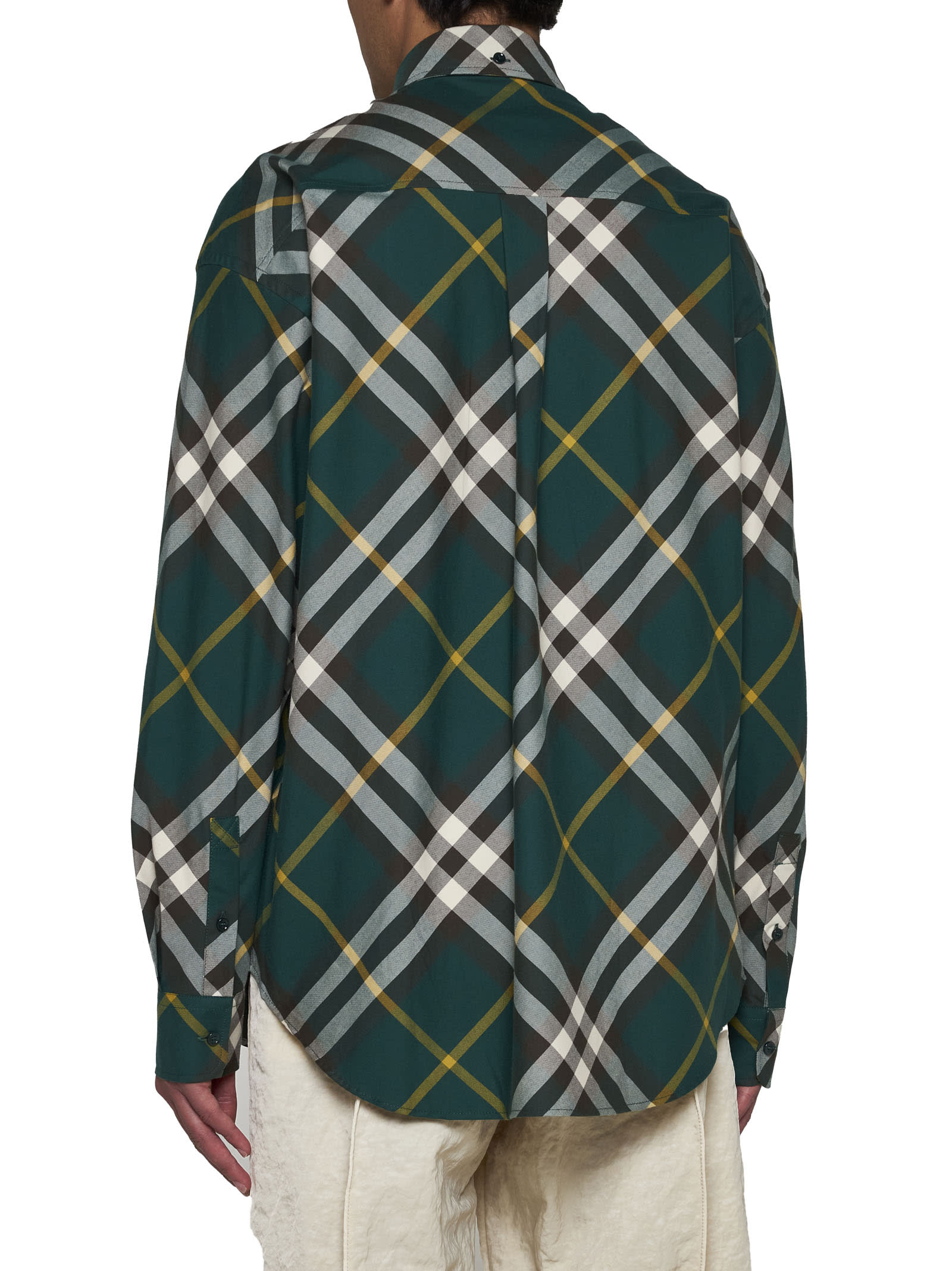 Shop Burberry Shirt In Ivy Ip Check