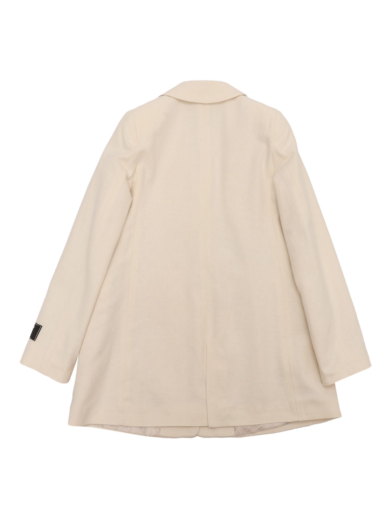 Msgm Brushed Viyella Blazer Girl Crema/cream In White
