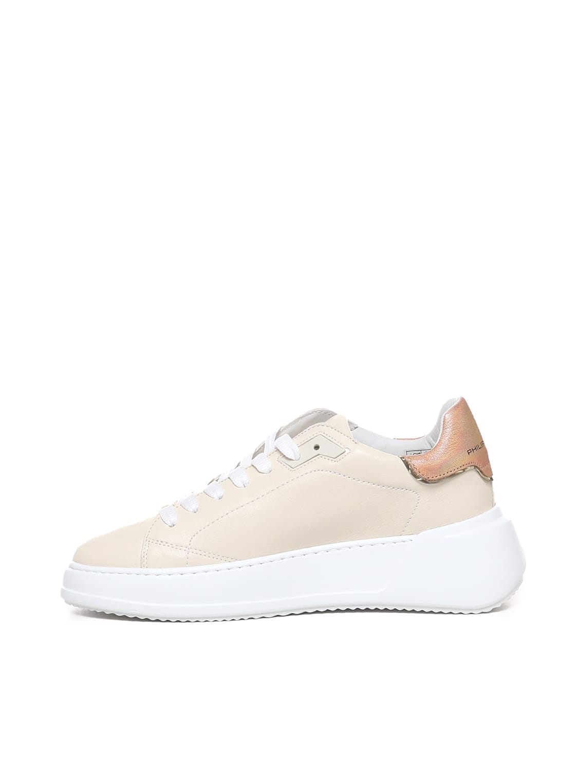 Shop Philippe Model Tres Temple Sneakers In Peach