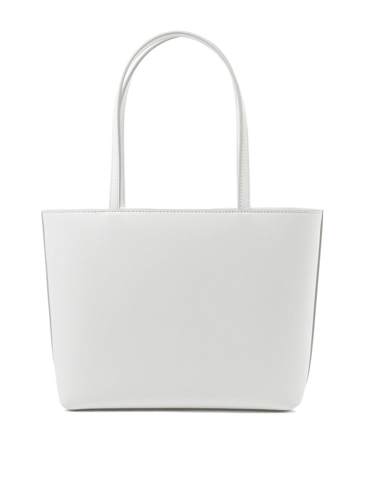 Logo-Embossed Leather Tote Bag