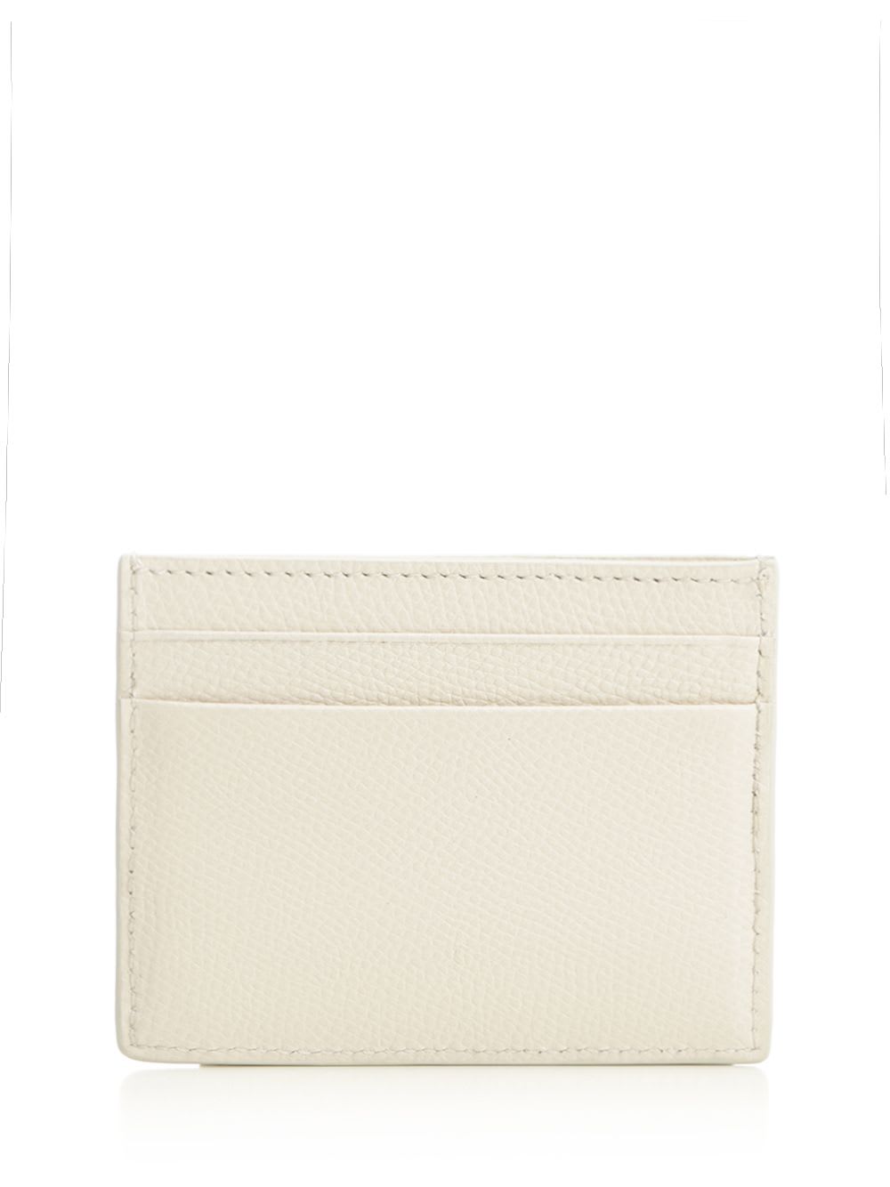 Valentino Garavani Textured Leather Wallet With Logo Embellishment In Gold