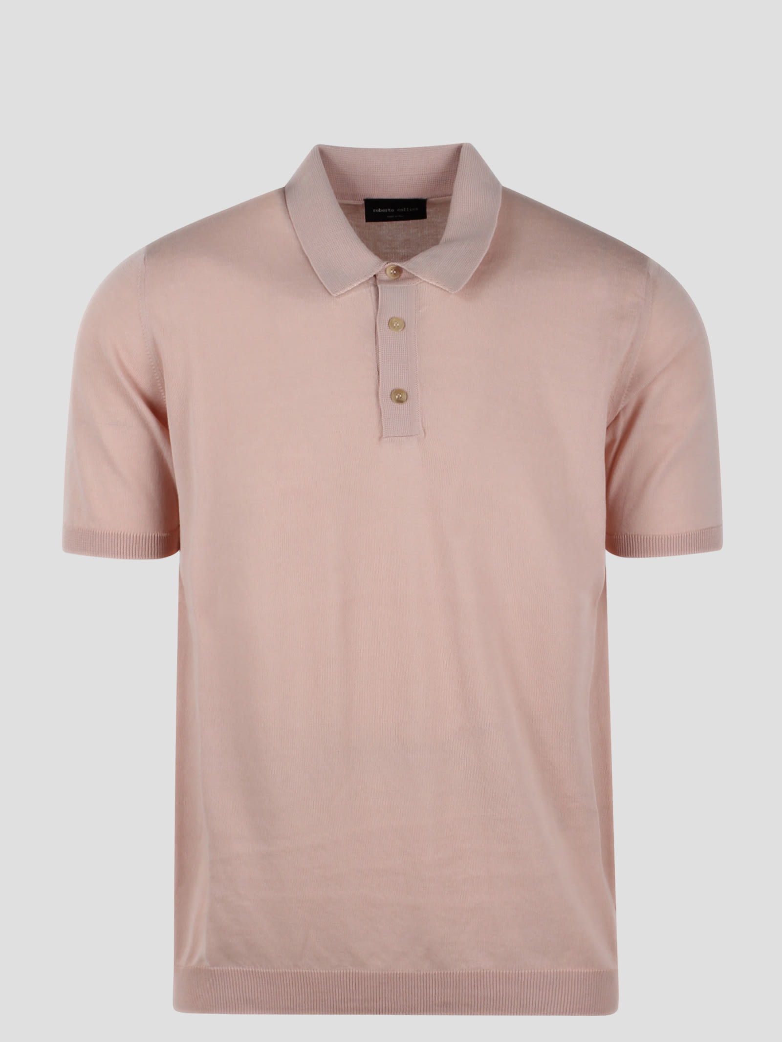 Shop Roberto Collina Cotton Knit Polo Shirt In Pink & Purple