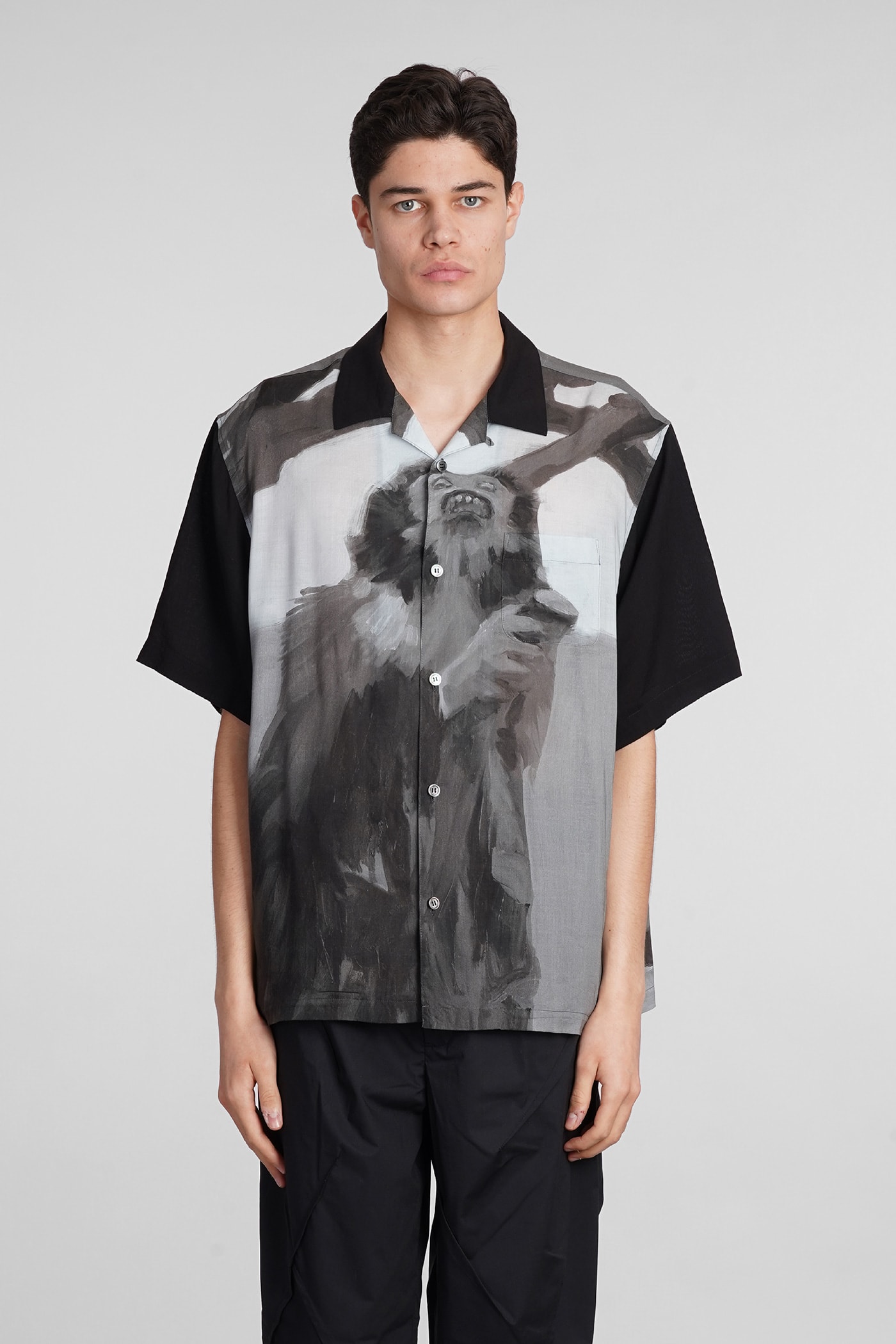 Shirt In Black Rayon