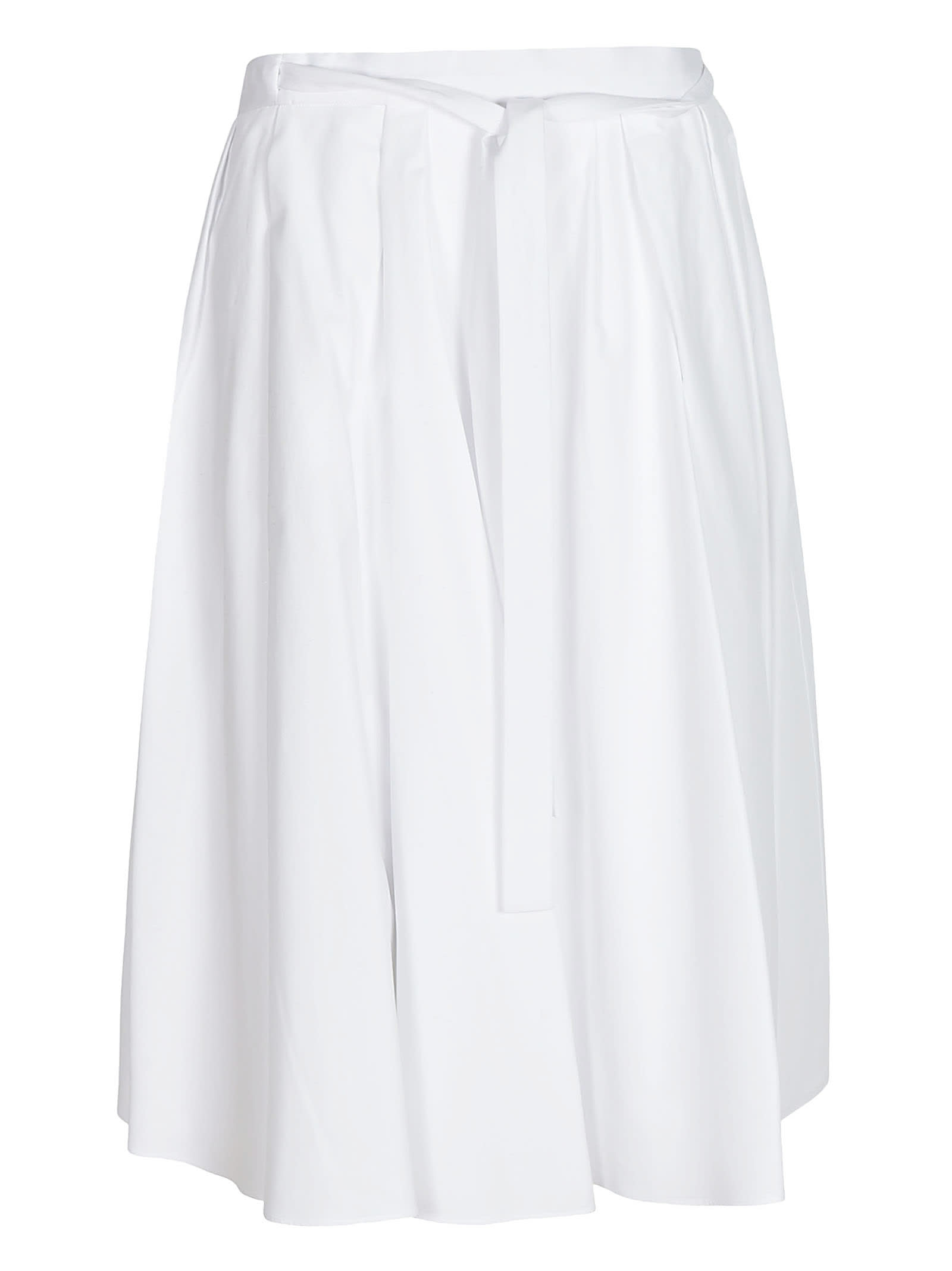 Prada Tie-waist Pleated Skirt