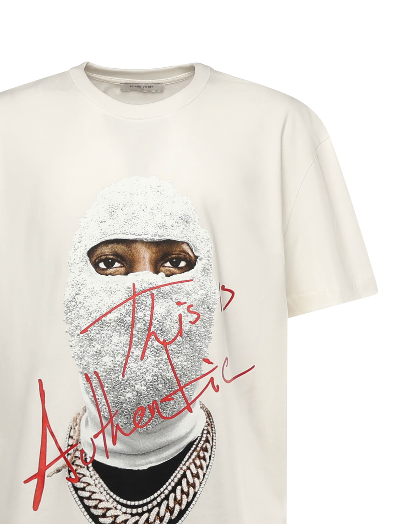 Ih Nom Uh Nit Graphic Printed Crewneck T-shirt In White