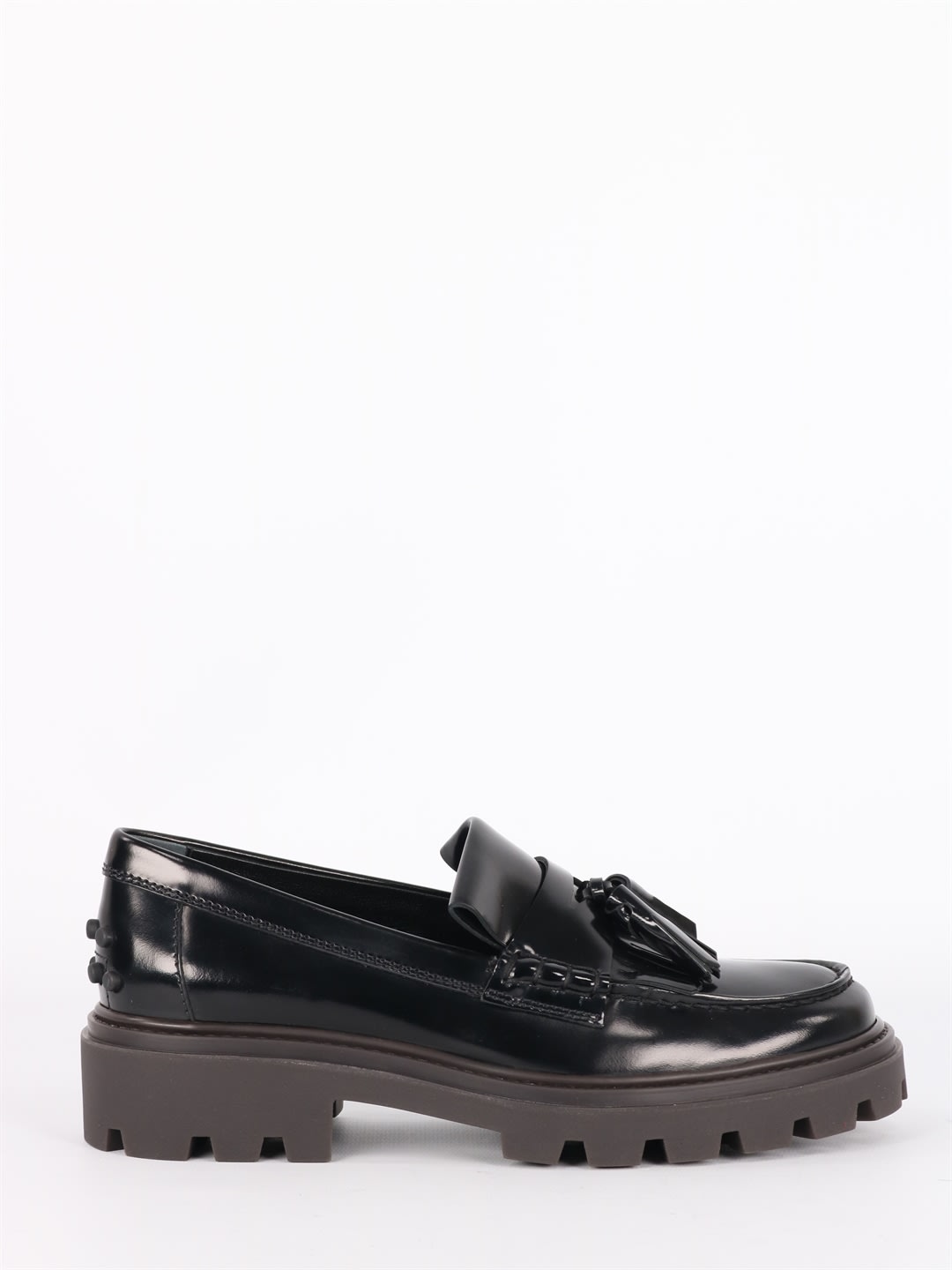 Tods Black Moccasin With Tassels