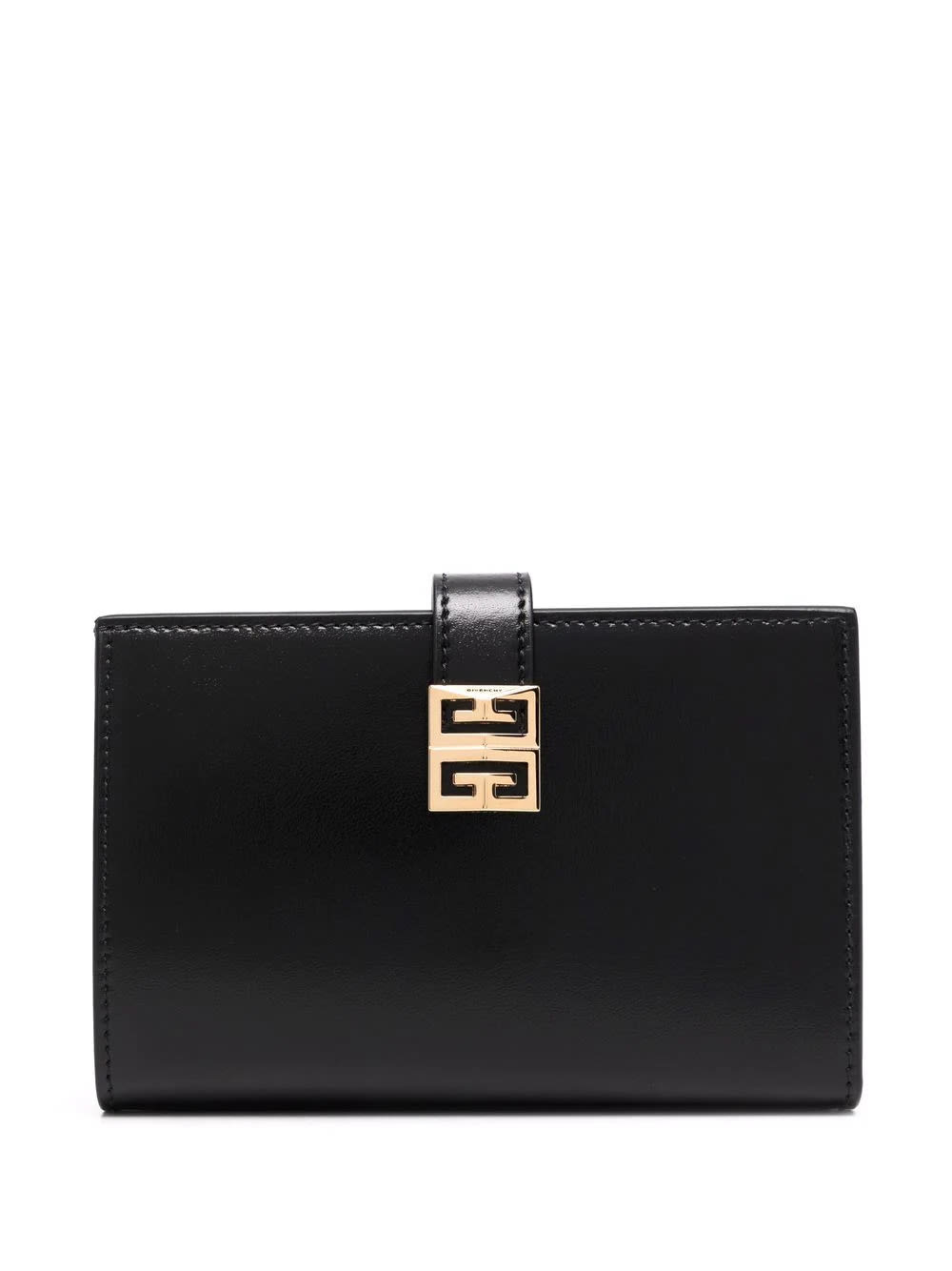 Givenchy Woman Black And Golden 4g Wallet In Box Leather