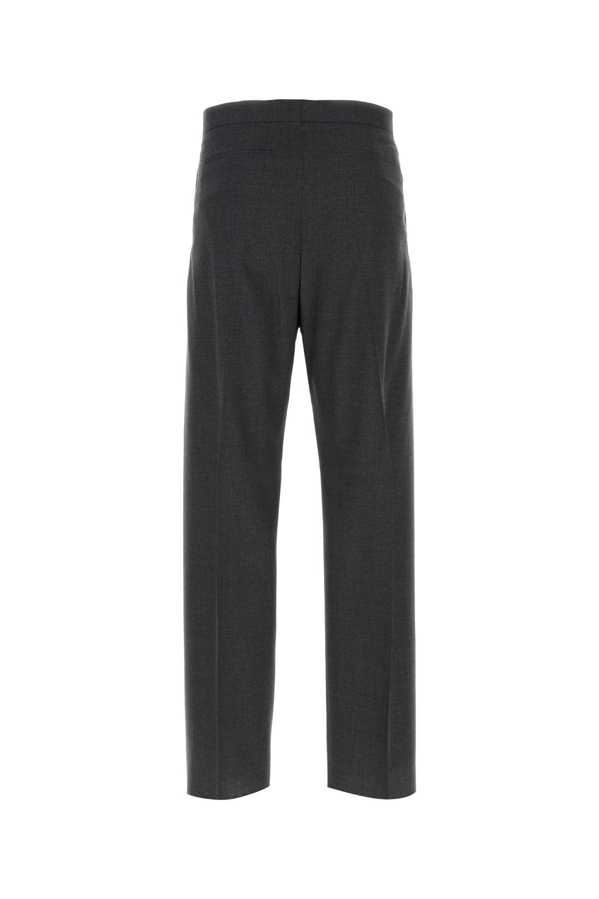 Shop Givenchy Dark Grey Wool Pant In Darkgrey