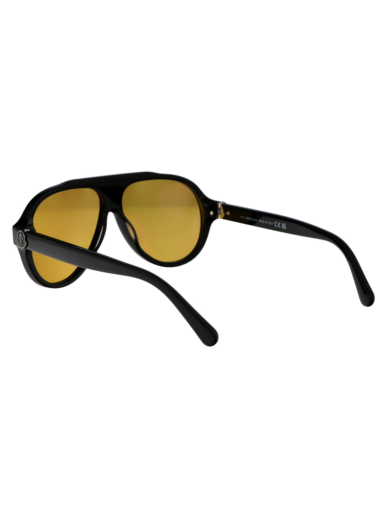 Shop Moncler Ml0265 Sunglasses In 01h Nero Lucido