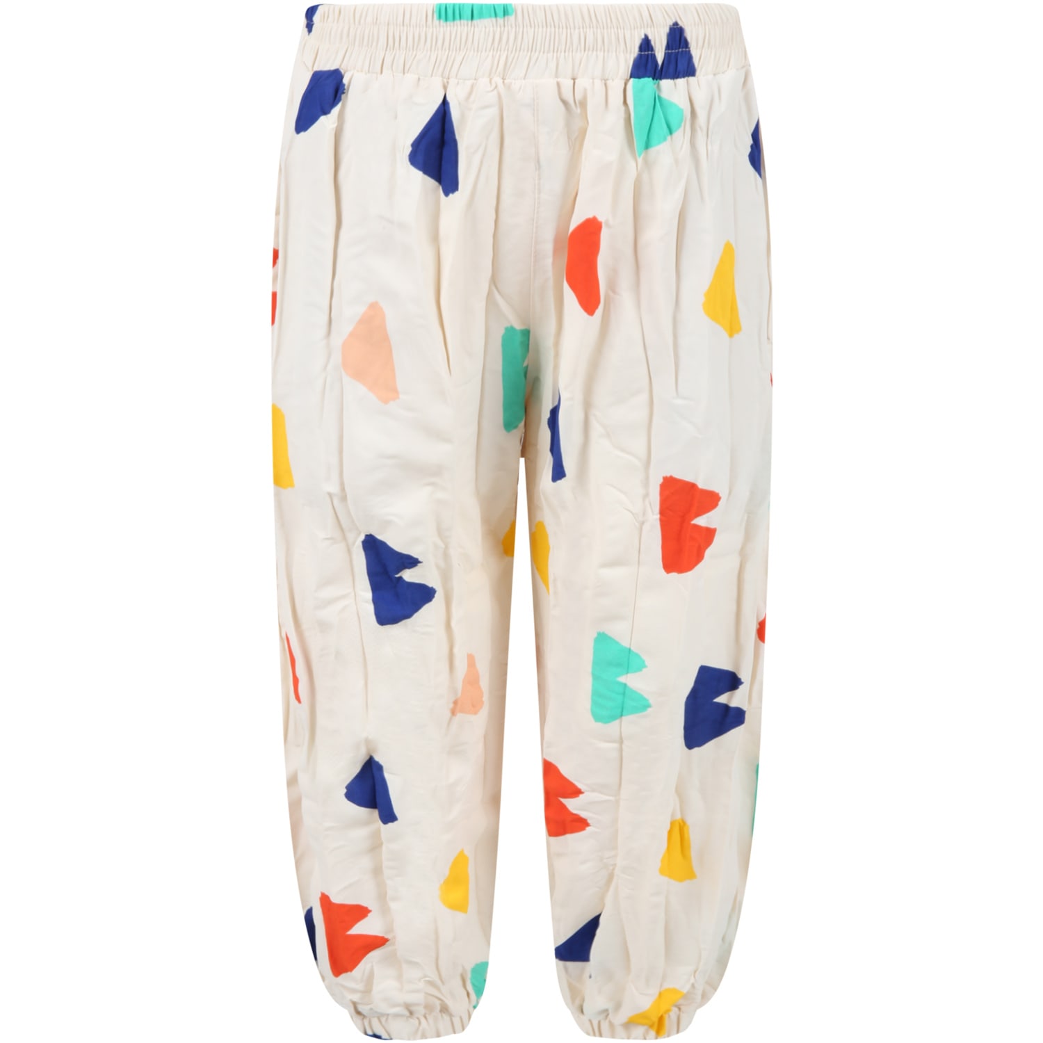 Bobo Choses Ivory Trouser For Kids With Logos