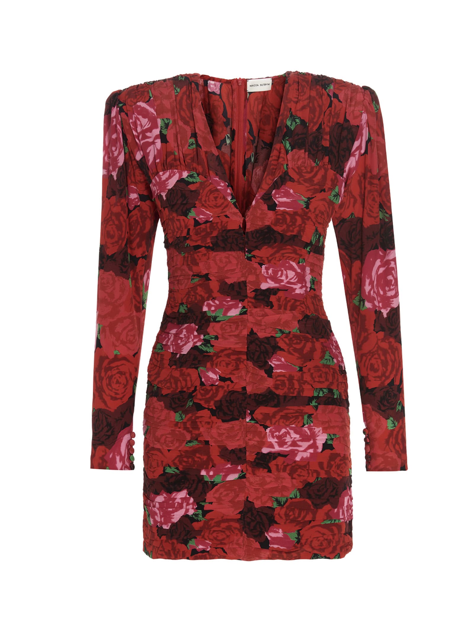 Magda Butrym Printed Rose Dress