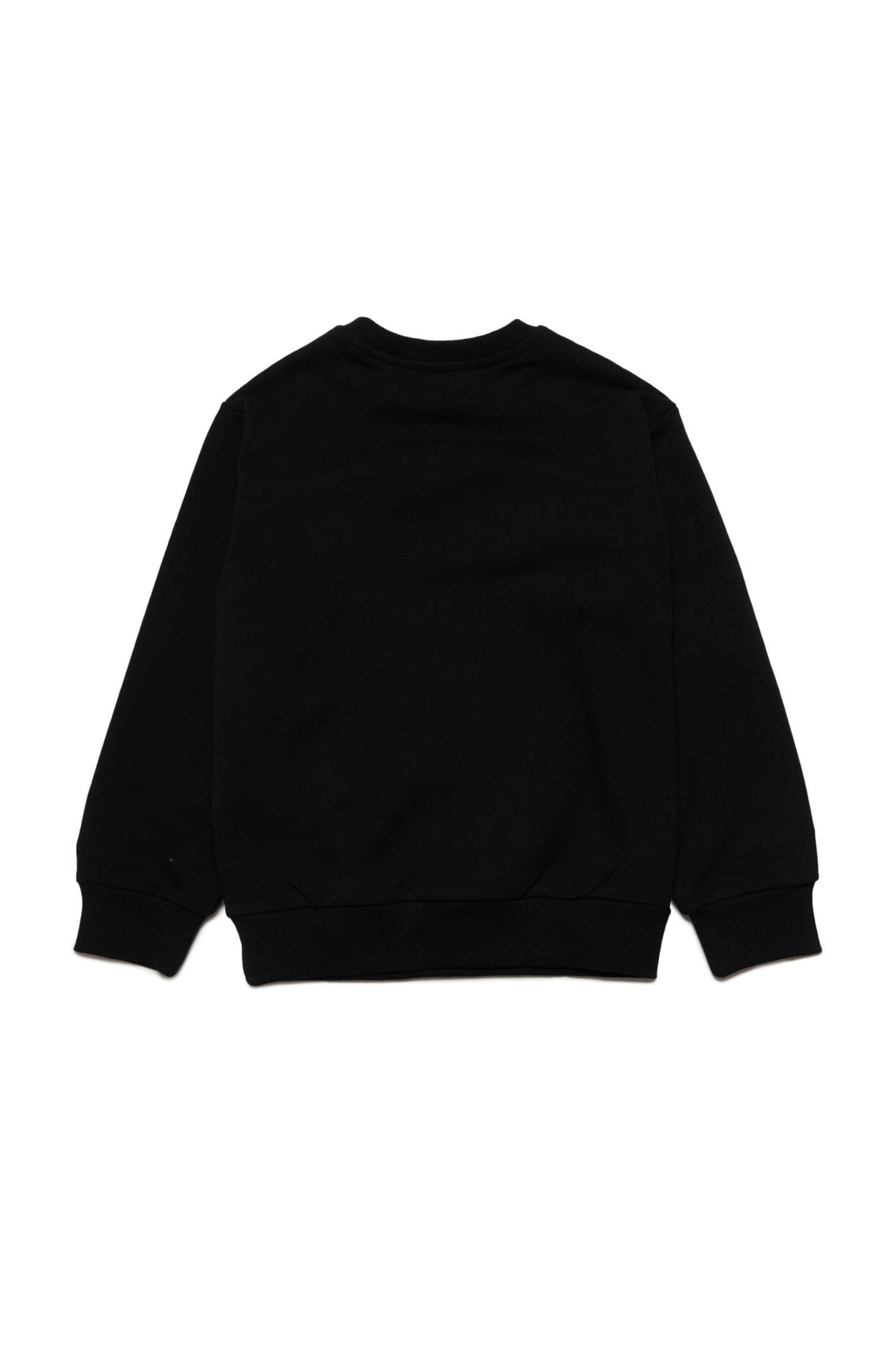 Shop Diesel Lsfort Di Over Sweaters  Cotton Crew-neck Sweatshirt With Logo