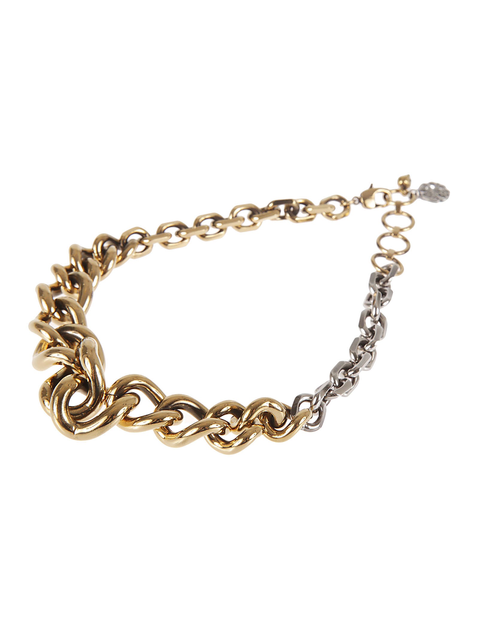 Alexander Mcqueen Chain Necklace In Gold/silver