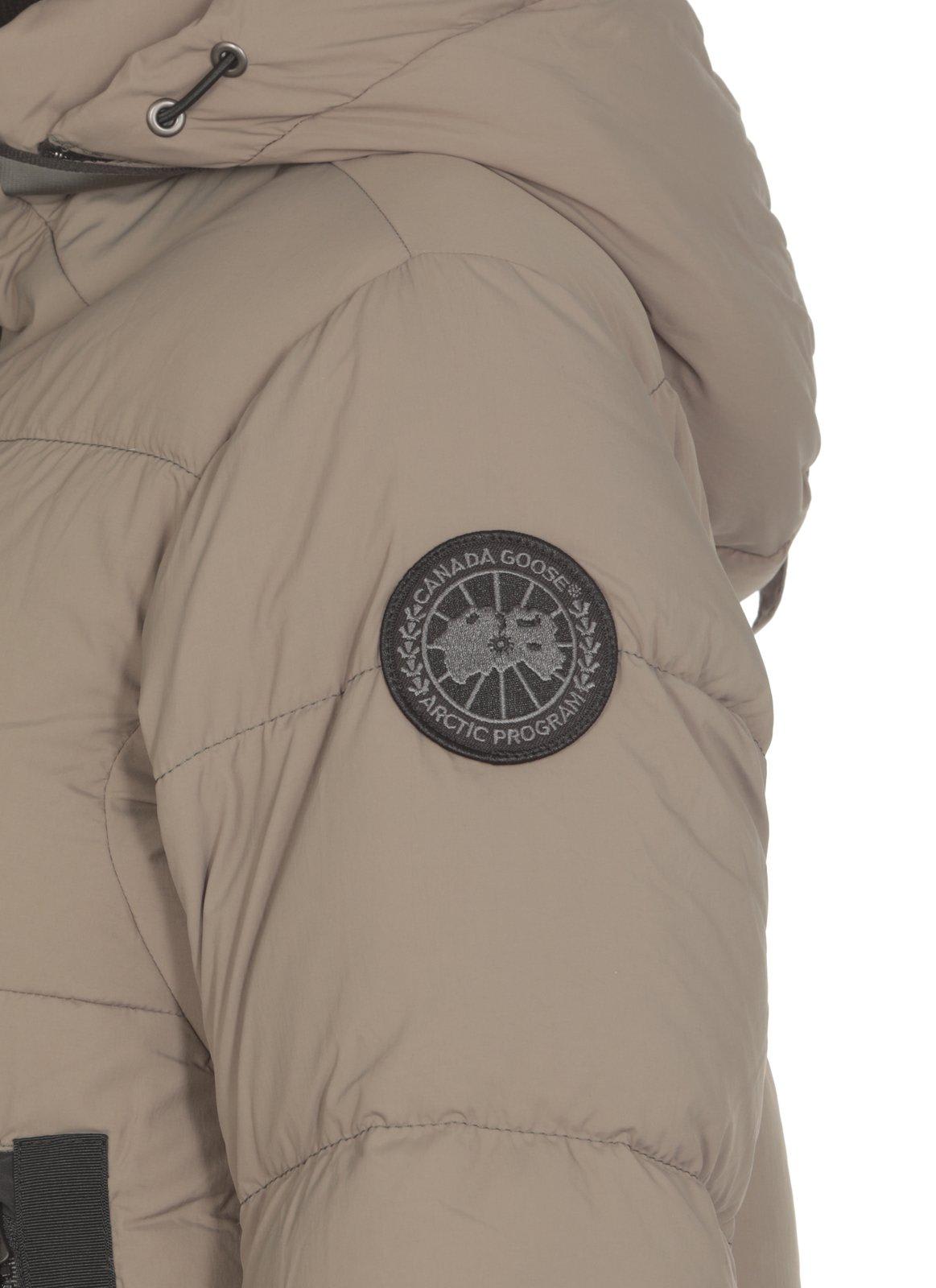 Shop Canada Goose Byward Logo Patch Parka In Dark Sage