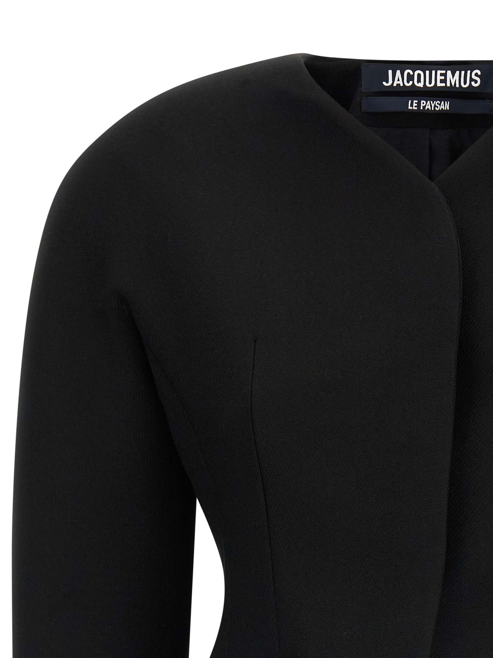 Jacquemus Women La Petite Veste Ovalo Jacket In Black