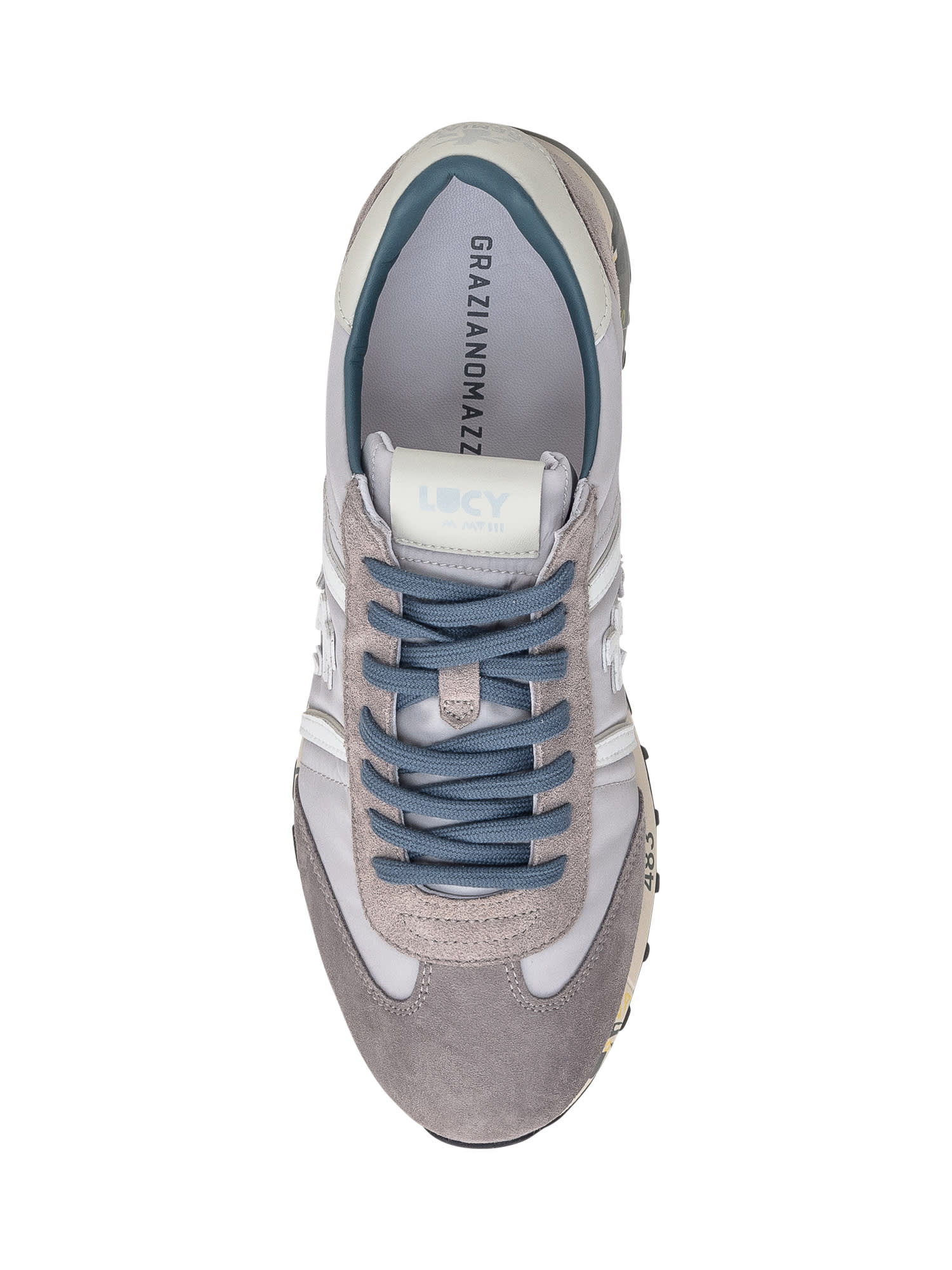 Shop Premiata Sneaker With Logo In Ghiaccio