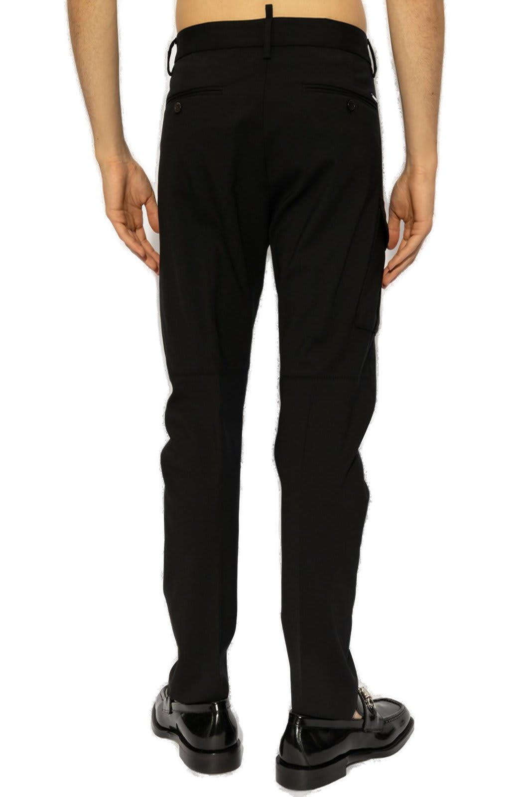 Shop Dsquared2 Mid-rise Tapered Cargo Trousers