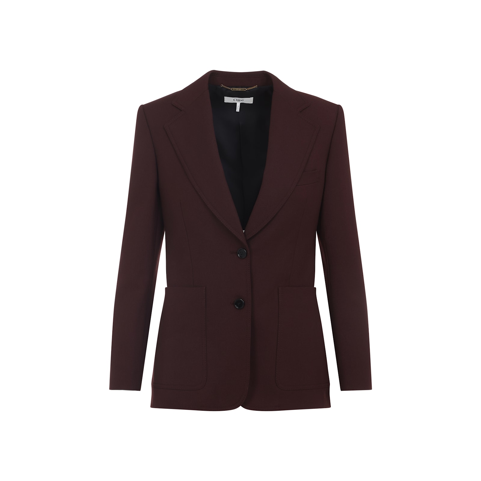Chloé Dark Purple Wool Jacket In Burgundy