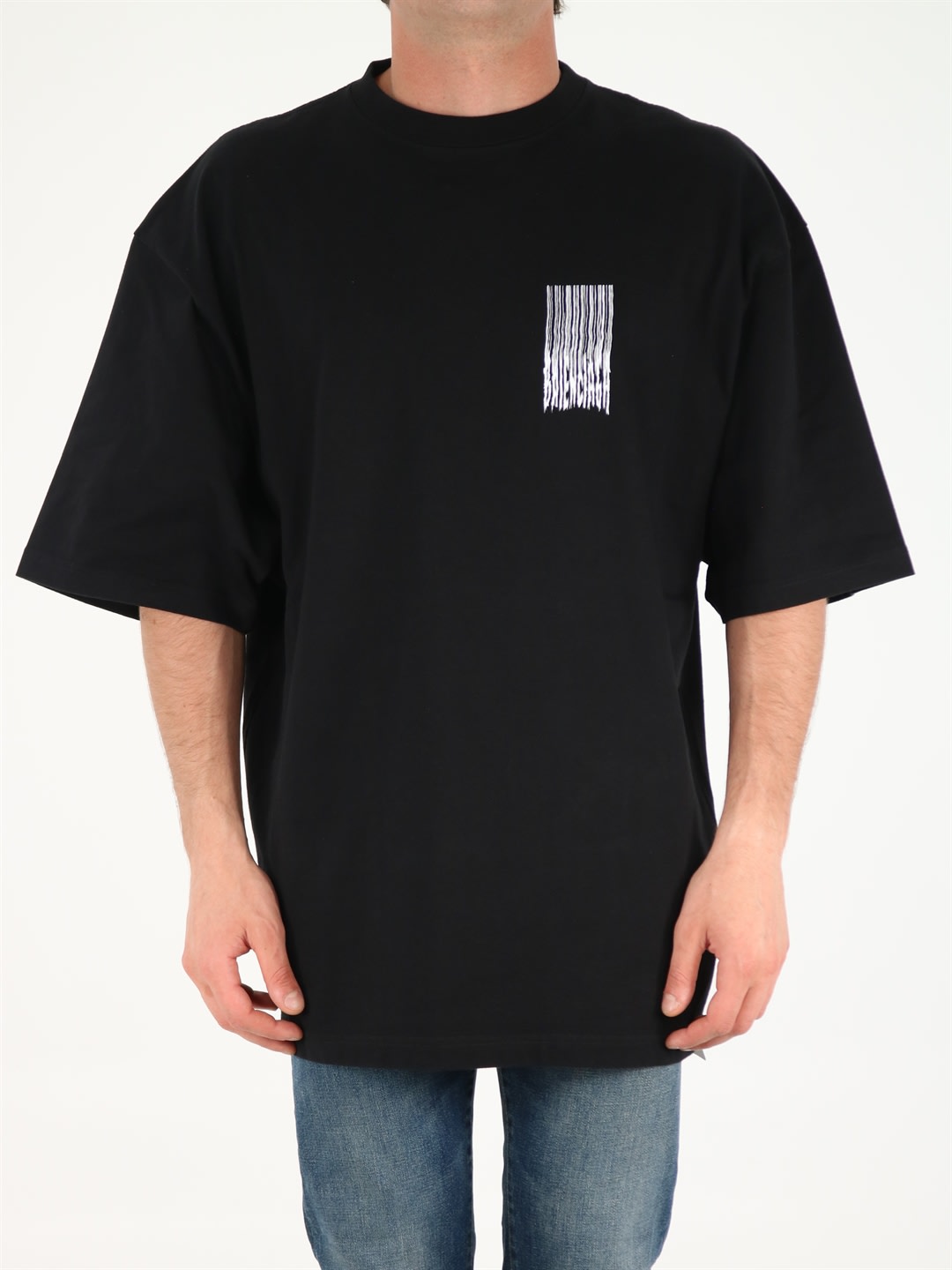Balenciaga Oversized Black Barcode T-shirt
