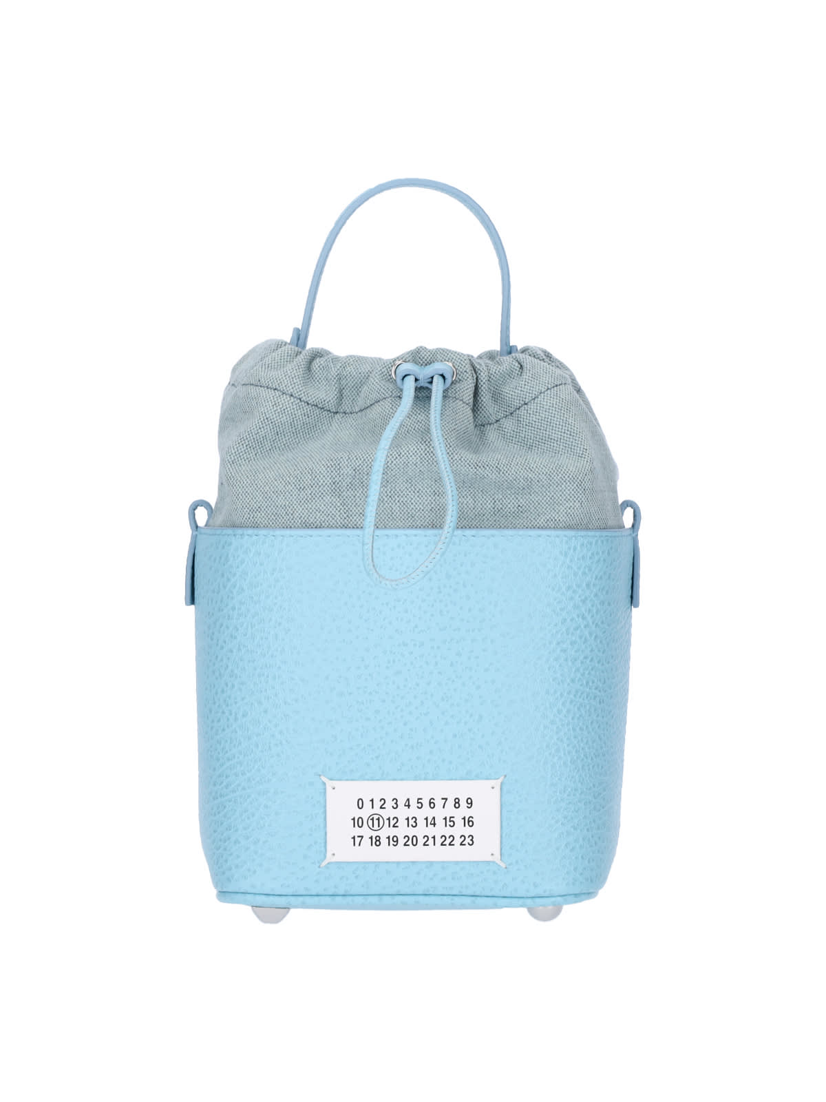 Shop Maison Margiela 5ac Small Bucket Bag In Light Blue