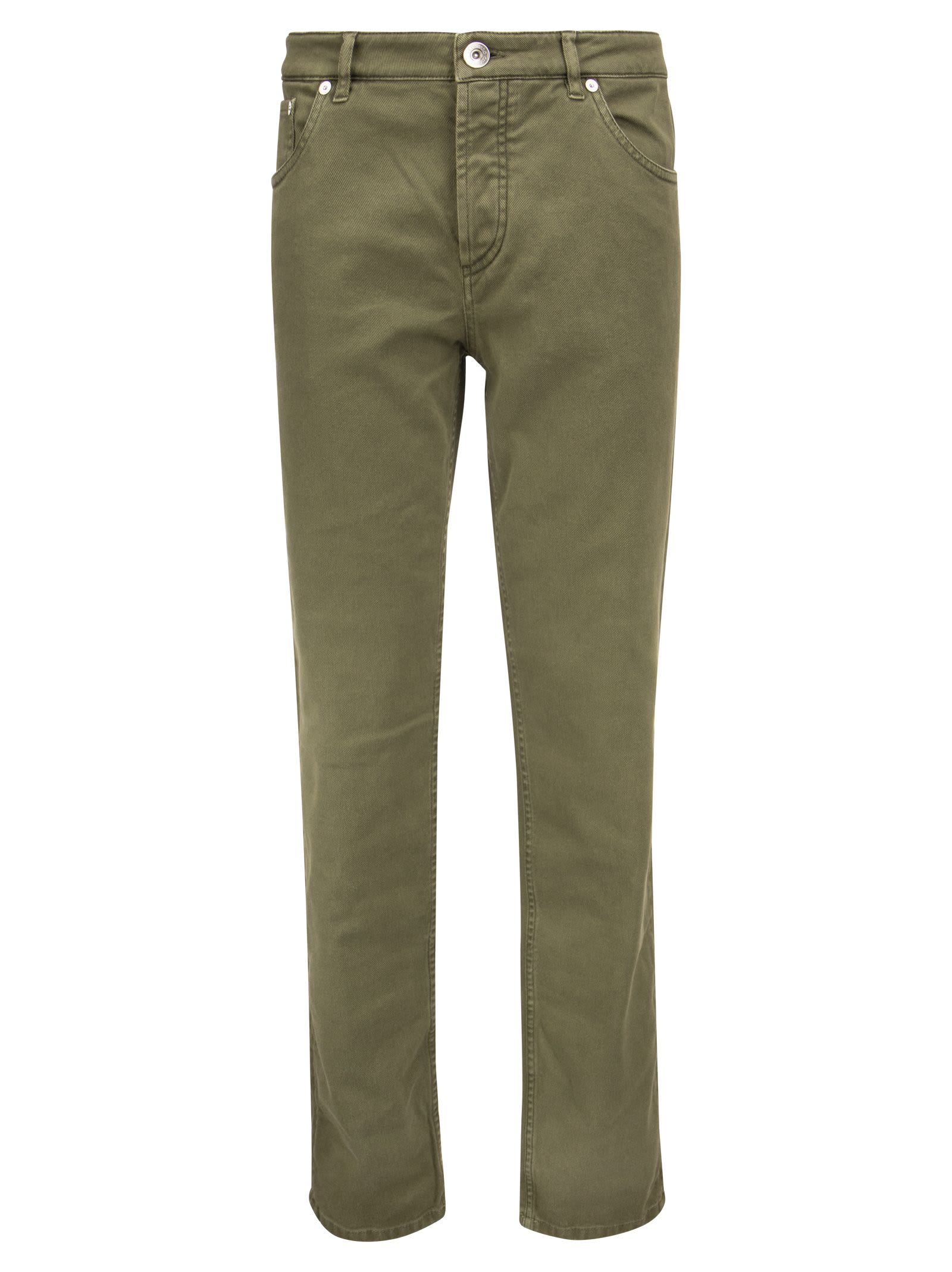 Brunello Cucinelli Five-pocket Trousers In Comfort Dyed Denim